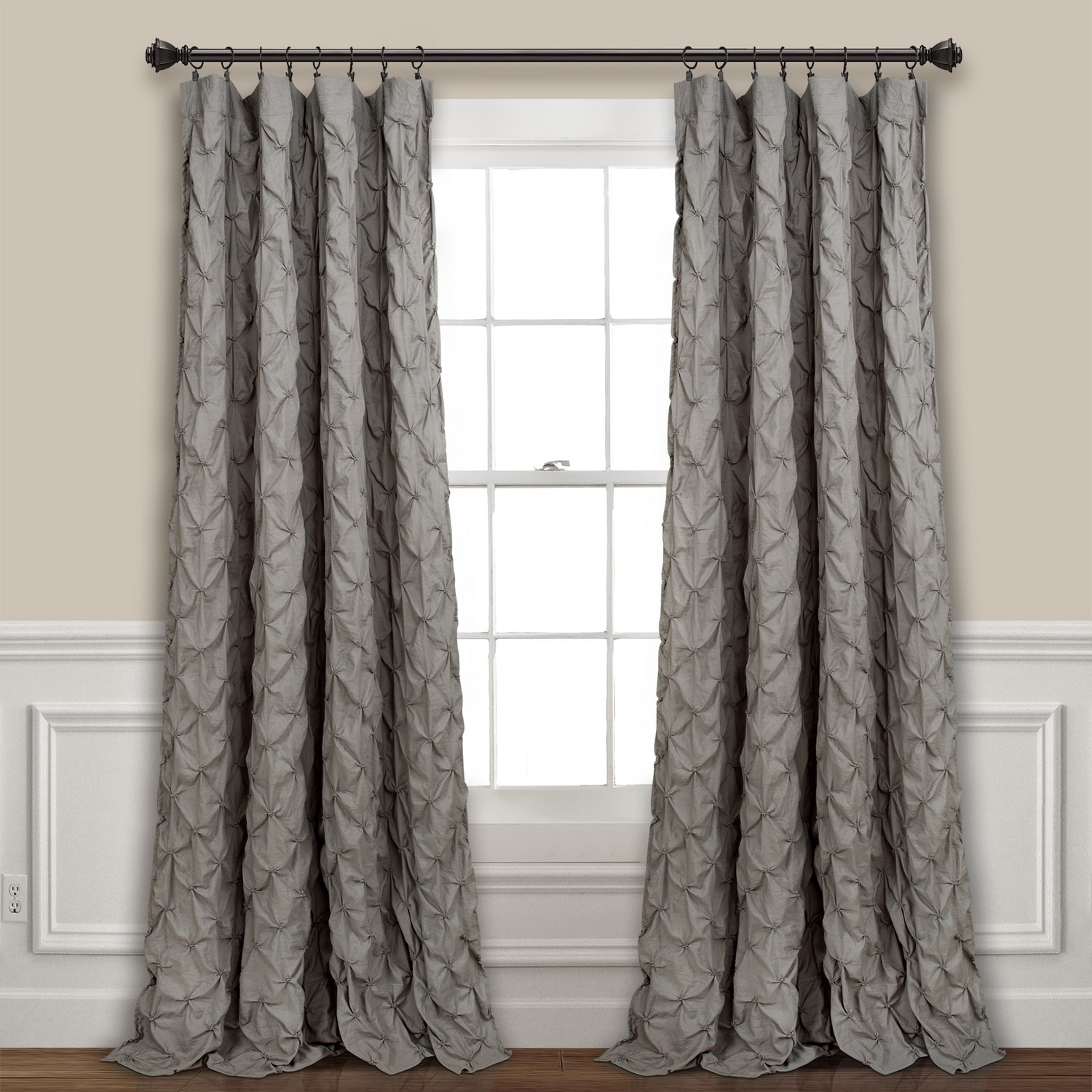 Photo 1 of Lush Decor 84-in Gray Rod Pocket Single Curtain Panel