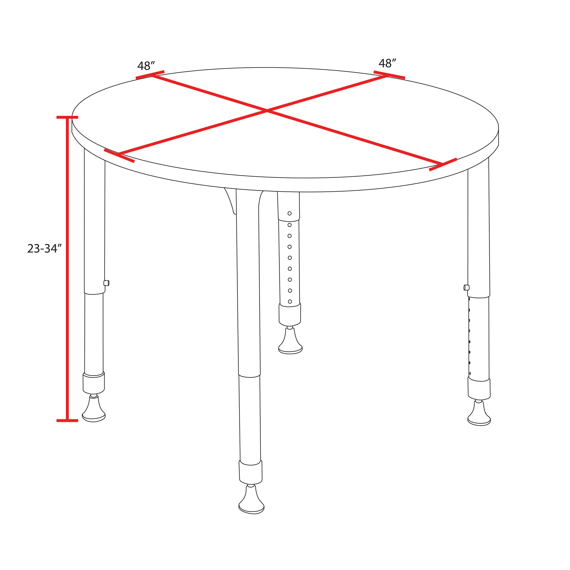Regency TB48RNDGYAPBK44BK Office-Tables - View #8