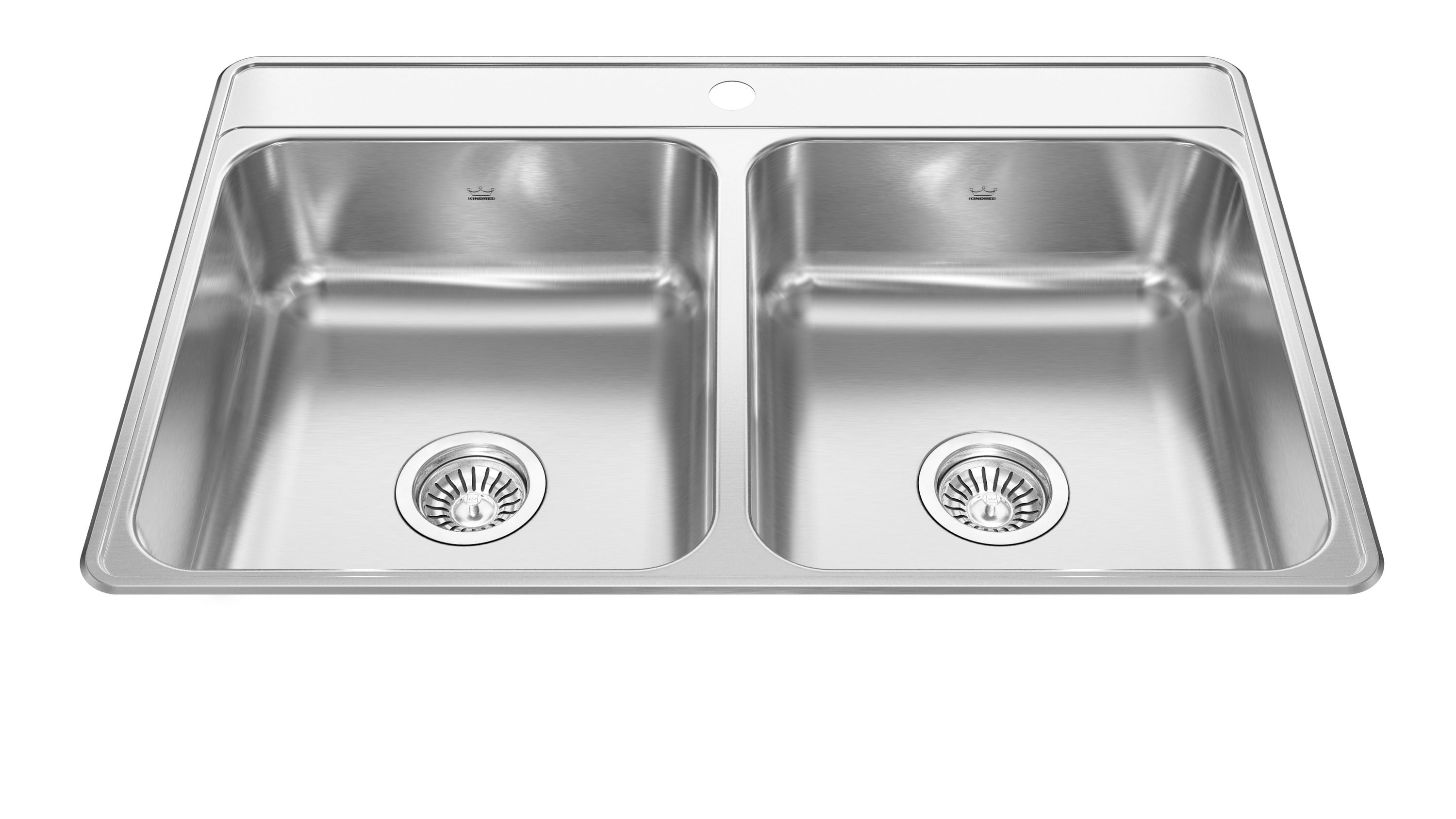 Kindred Creemore Drop In 33 In X 22 In Satin Double Equal Bowl Kitchen Sink In The Kitchen Sinks Department At Lowes Com