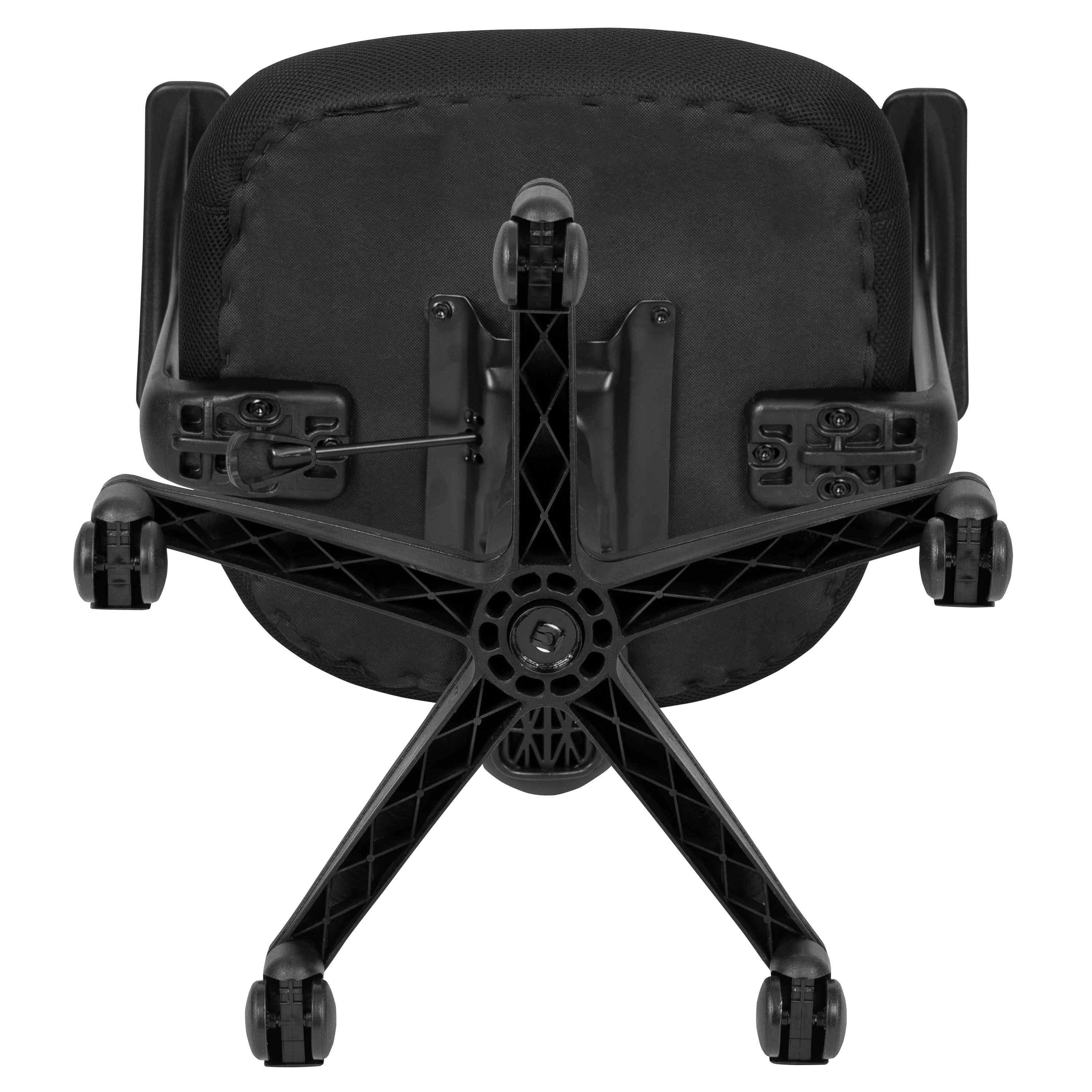 ErgoComfort Swivel Mid-Back Mesh Task Chair with Fixed Arms, Black