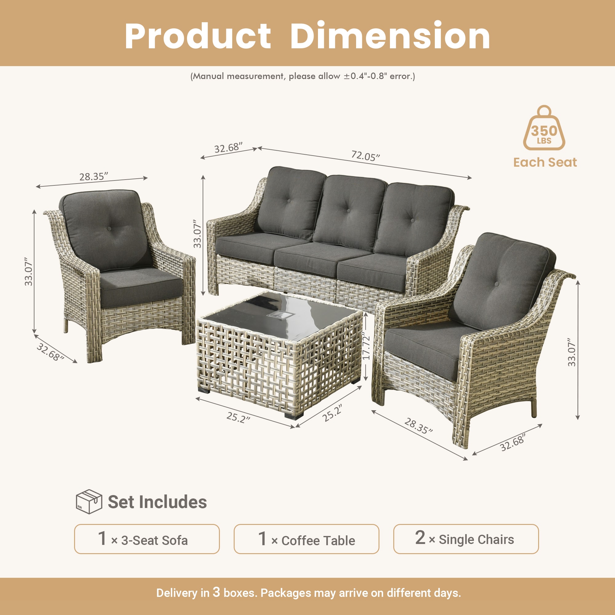 Ovios PD104 Patio-Conversation-Sets - View #6