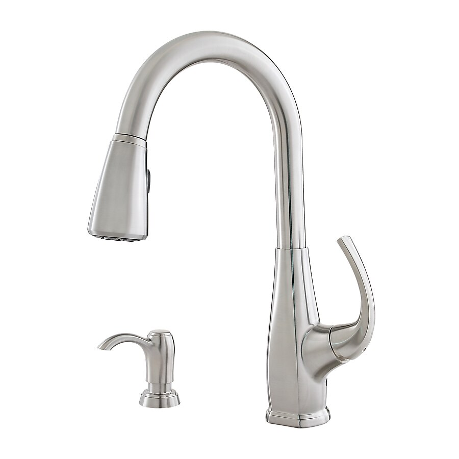 Pfister Selia Stainless Steel 1-Handle Deck-Mount Pull-Down Handle Kitchen Faucet (Deck Plate Included) Pfister Selia Stainless Steel 1-Handle Deck-Mount Pull-Down Handle Kitchen Faucet (Deck Plate Included)