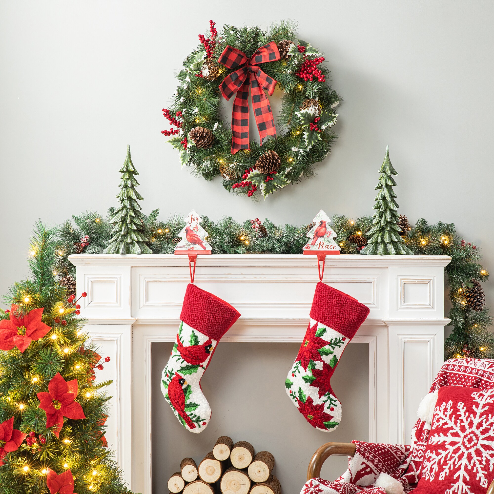 Glitzhome GH2005500038 Artificial-Christmas-Wreaths - View #4