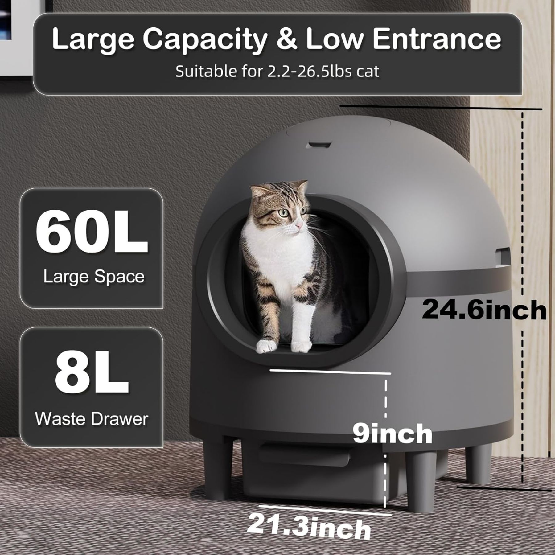 Maocao Hoom JL164733 Cat-Litter-Box - View #3