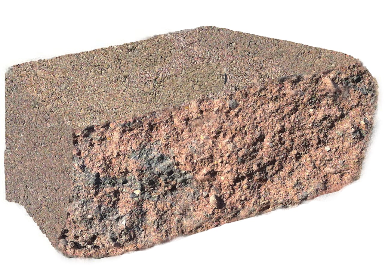  LS412.RC 4-Inches H x 11.7-Inches L x 7-Inches D Red/Charcoal Concrete Retaining wall block