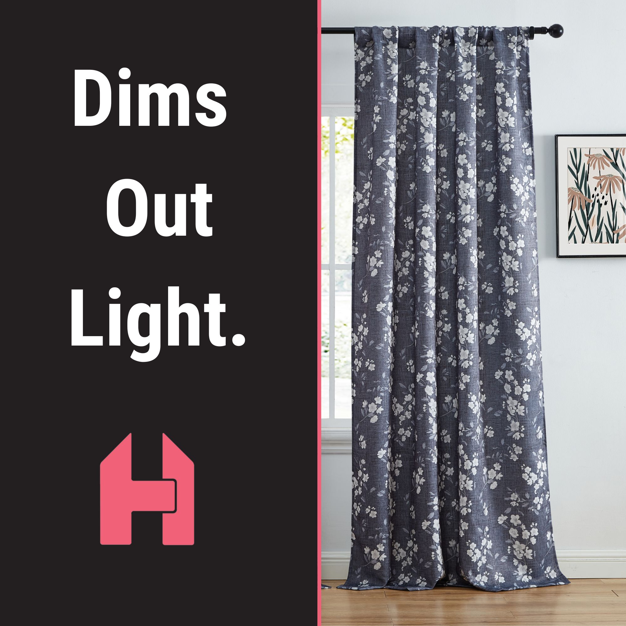 HLC.me ASHLY-84-CHARC curtains - View #5