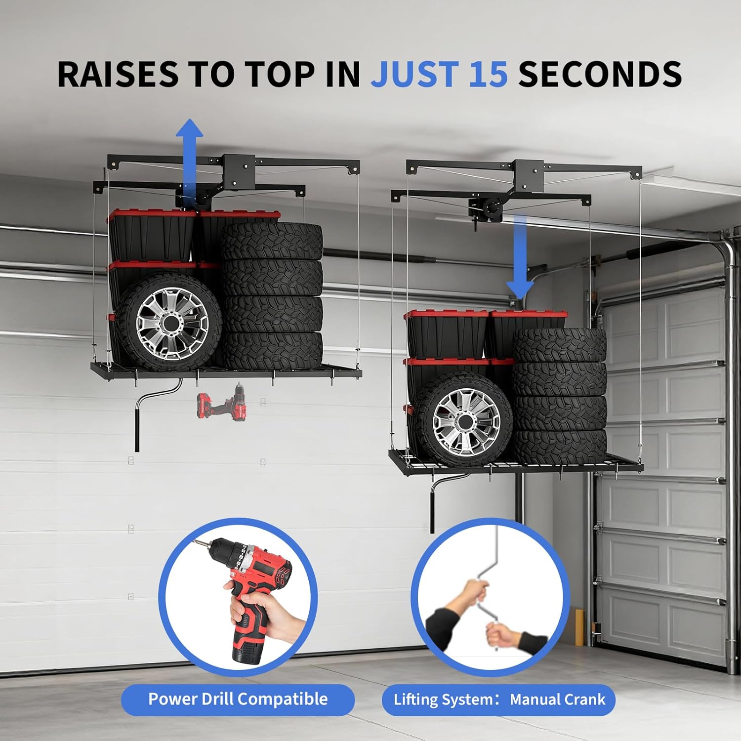 GAOMON CQC-NEWGR6-ELTI Overhead-Garage-Storage - View #5