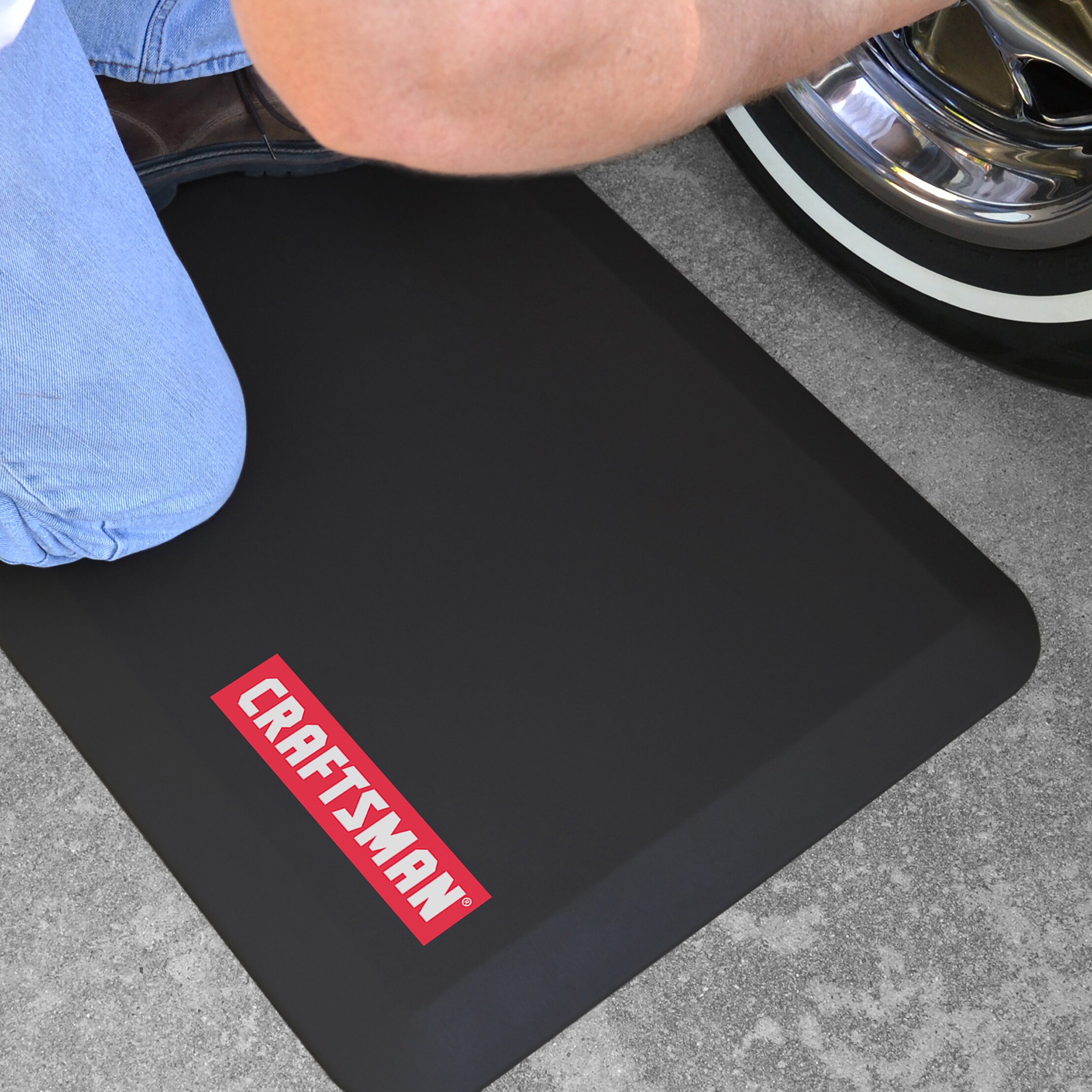 CRAFTSMAN 2-ft x 3-ft Black Rectangular Indoor Anti-fatigue Mat in the Mats  department at