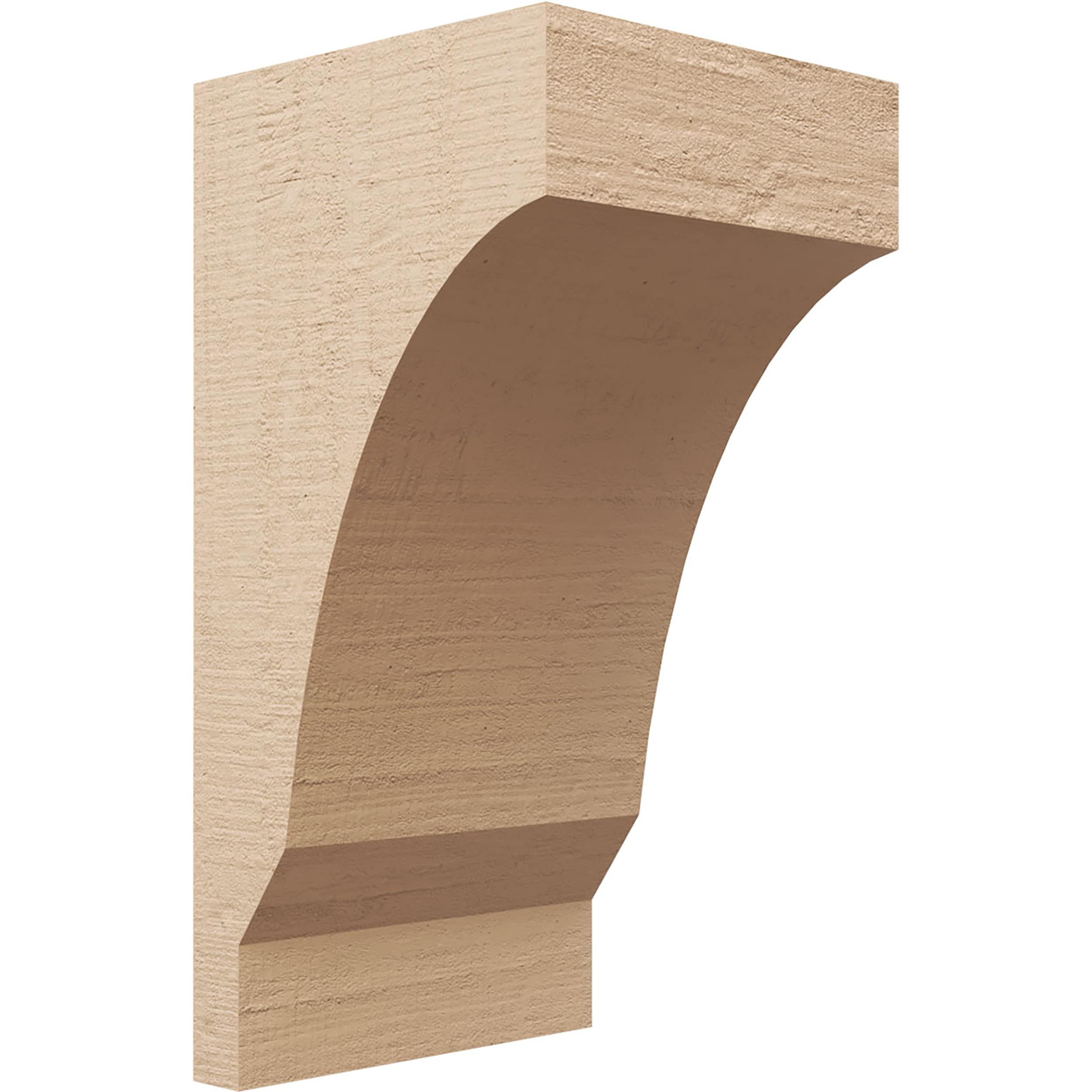 Ekena Millwork CORU12X12X24MOARCPR 12-in x 12-in x 24-in Rough Cedar Woodgrain TimberThane Primed Urethane Paintable/Stainable Corbel