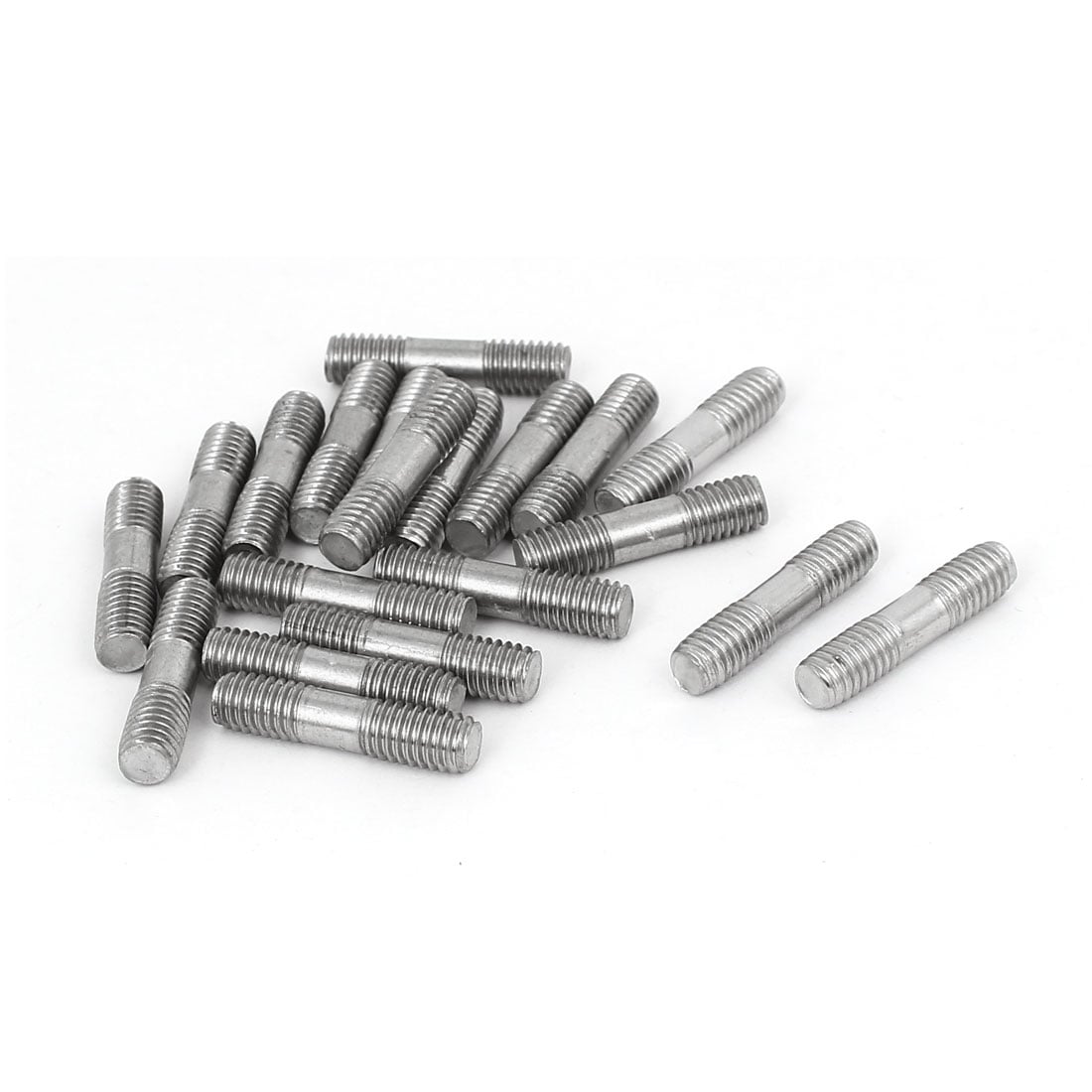 Unique Bargains M6x25mm 304 Stainless Steel Double End Threaded Stud Screw Bolt 20pcs #S26031201UX0704