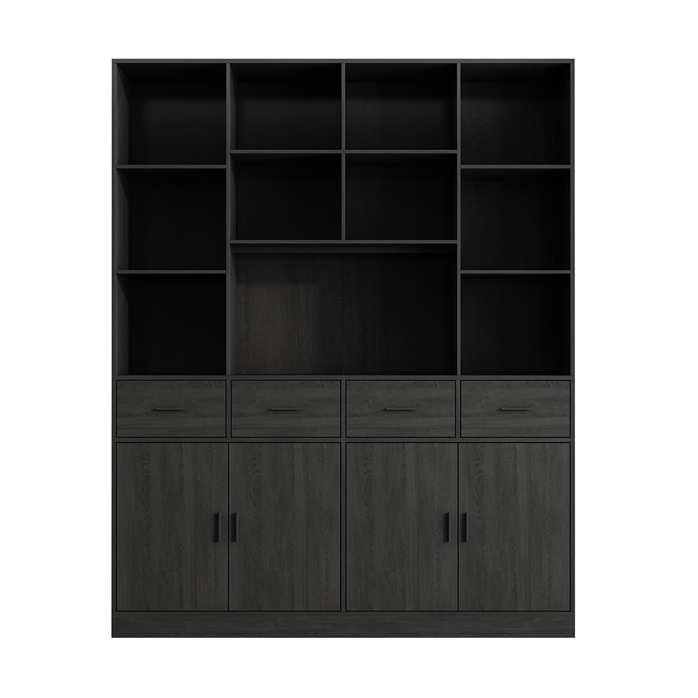  V-KF330087-01+02 Modern Versatile Kitchen Pantry Multi-Compartment Storage With Drawers And Cabinets