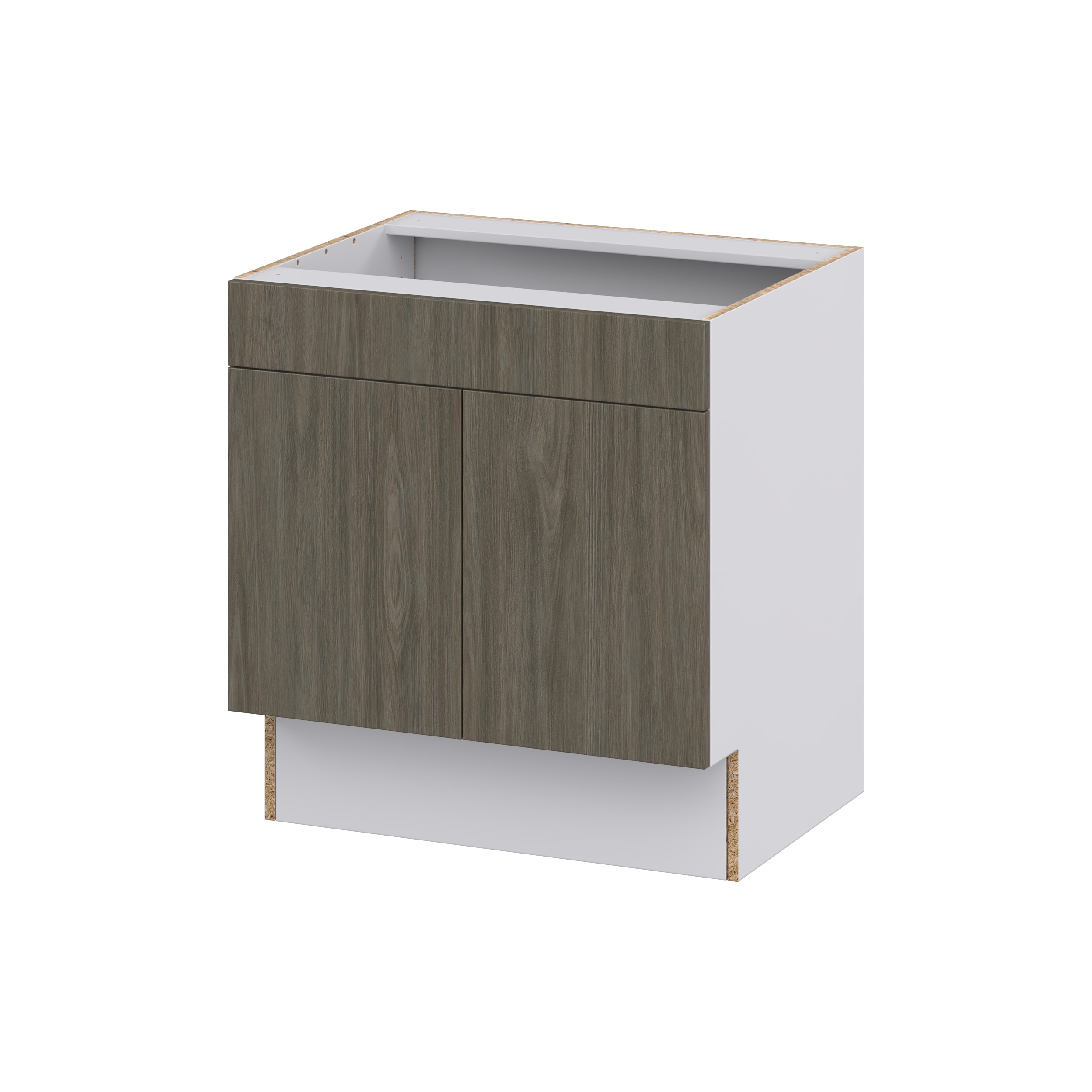 Hugo&Borg DSSB30FFRFADA-SA Savane 30-in W x 32.5-in H x 24-in D Textmel Sink Base Fully assembled Cabinet (Flat Panel Slab)