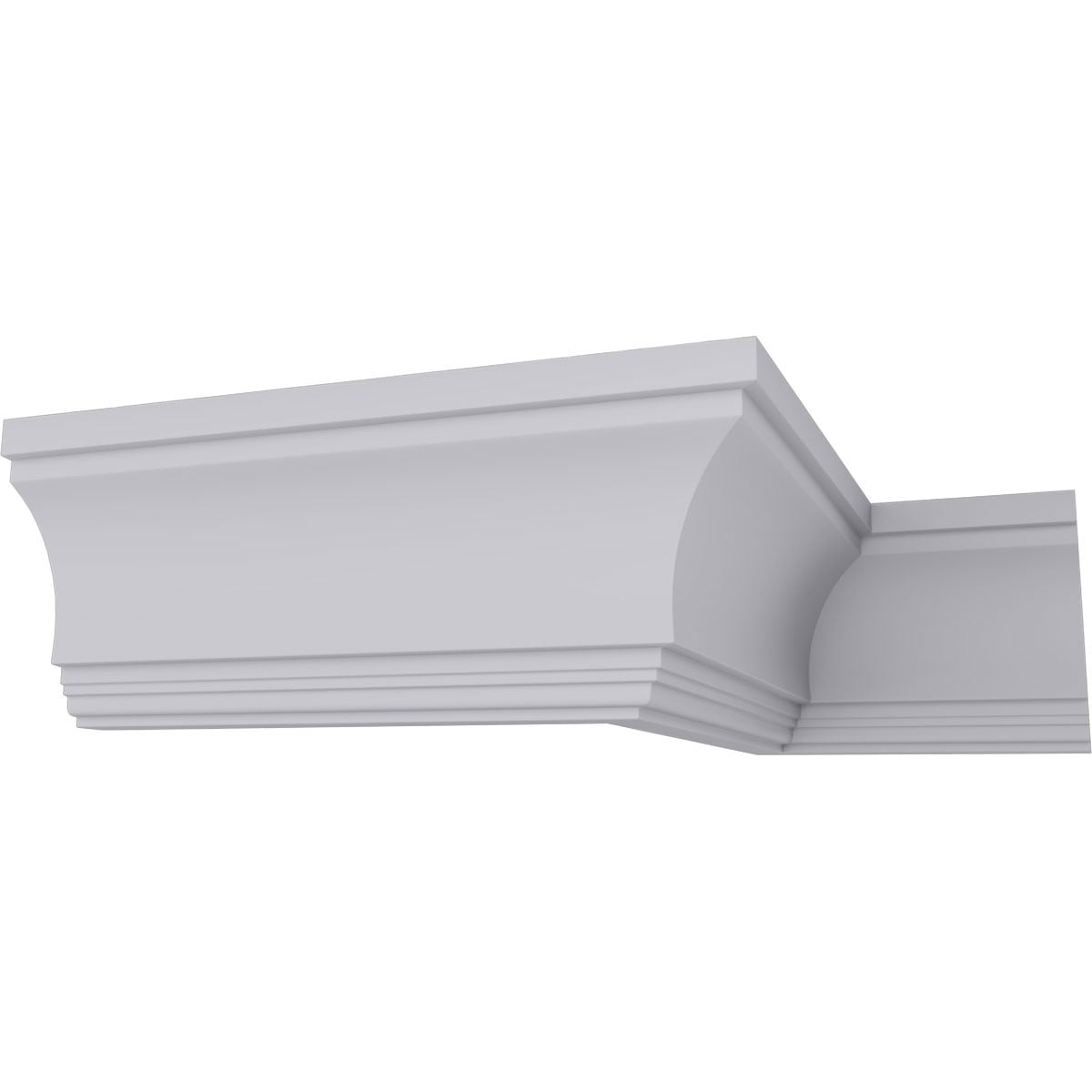 Ekena Millwork MLD10X06ST-CASE-8 6-1/8-in T x 6-1/8-in W x 7-ft 10-1/2-in L Primed Urethane Crown Moulding 8 -Pack