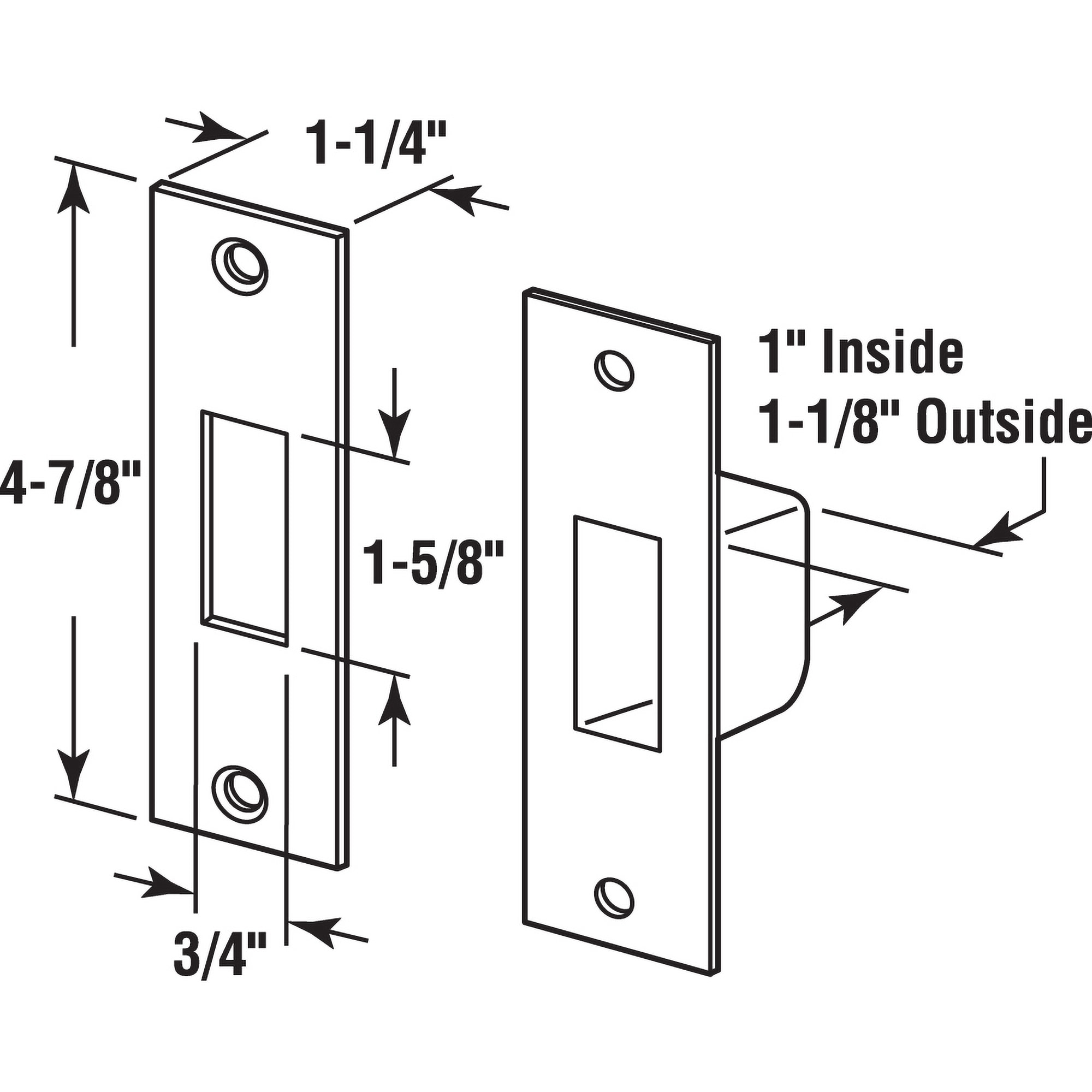 Prime-Line U 95397 Entry-Door-Strike-Plates - View #3