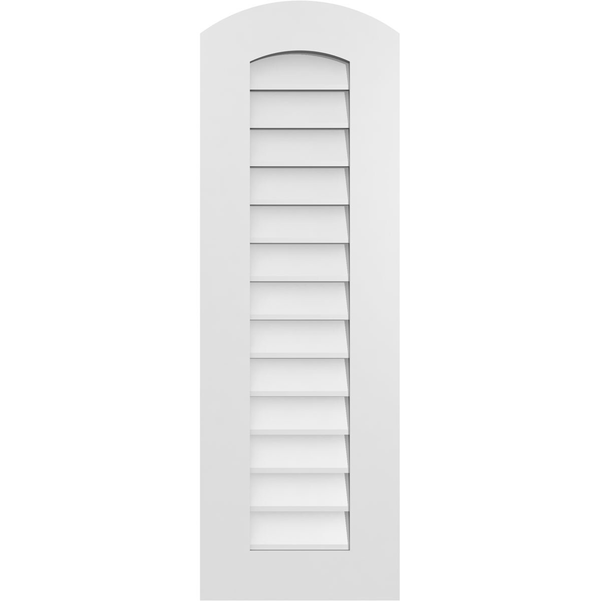 Ekena Millwork GVPAR14X4201SN 14-Inches x 42-Inches Off-white Round top PVC Gable Louver Vent