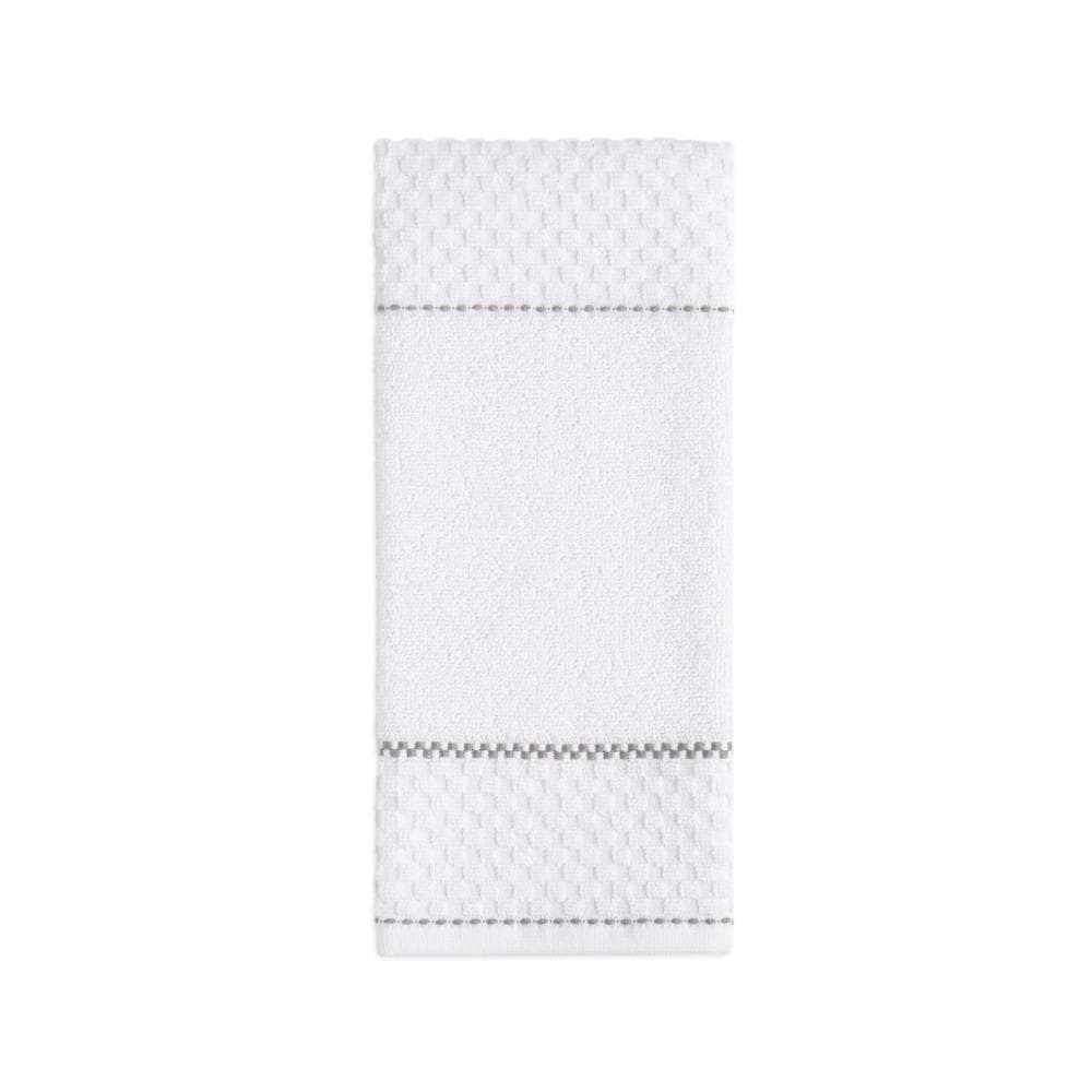 5 White COTTON Stripes Utility Bar Rags Dish Cloths Kitchen Towels