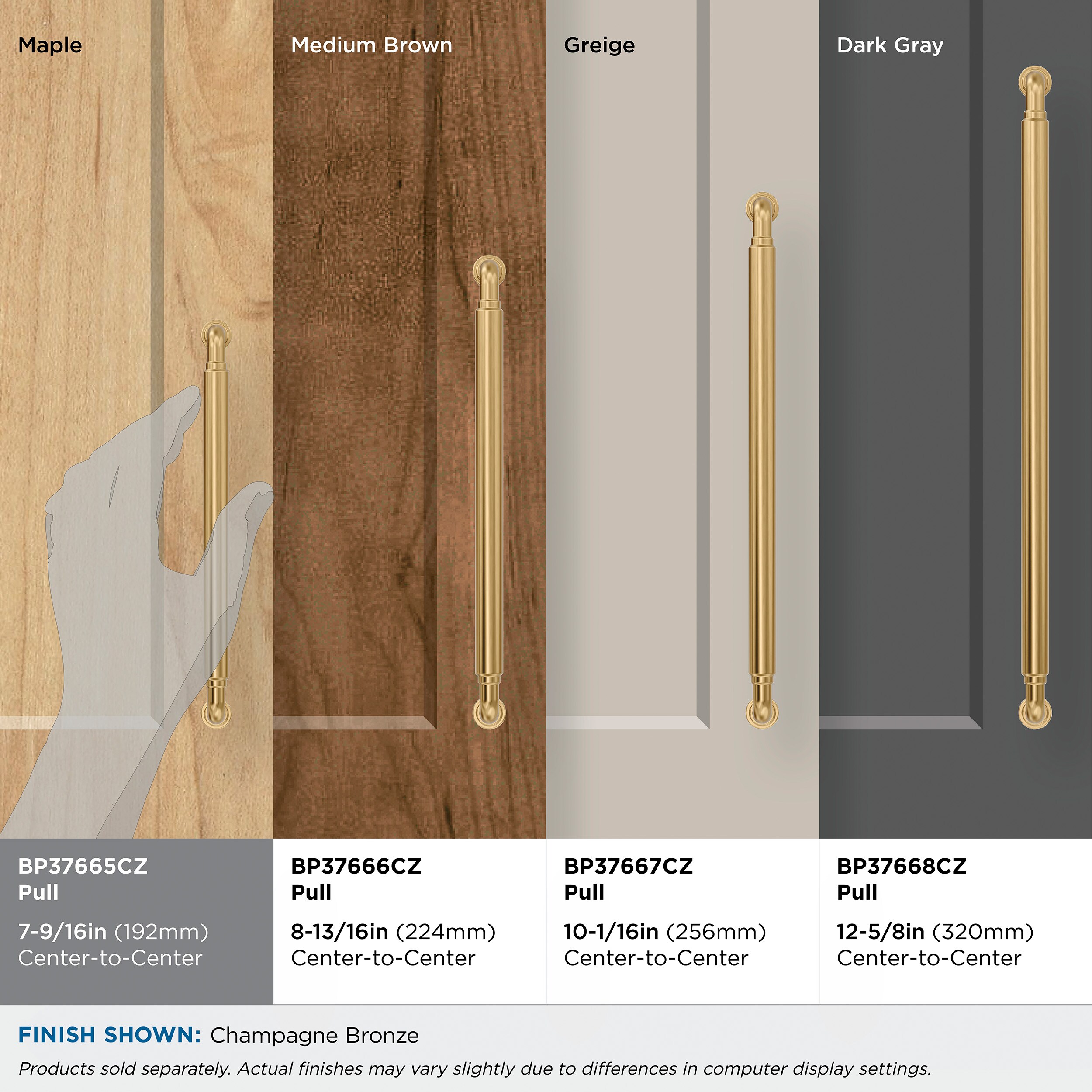 Amerock BP37665CZ Cabinet-Pulls - View #7