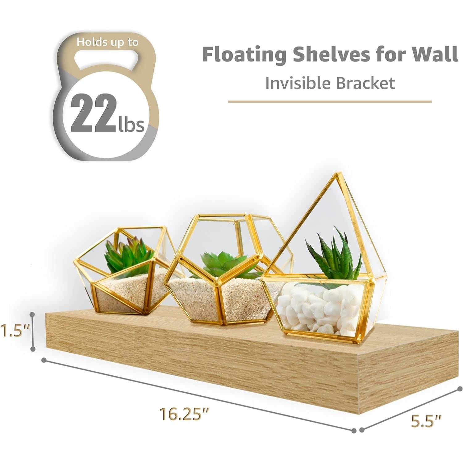 SORBUS WD-NTSHLV4-MPW Wall-Mounted-Shelving - View #2