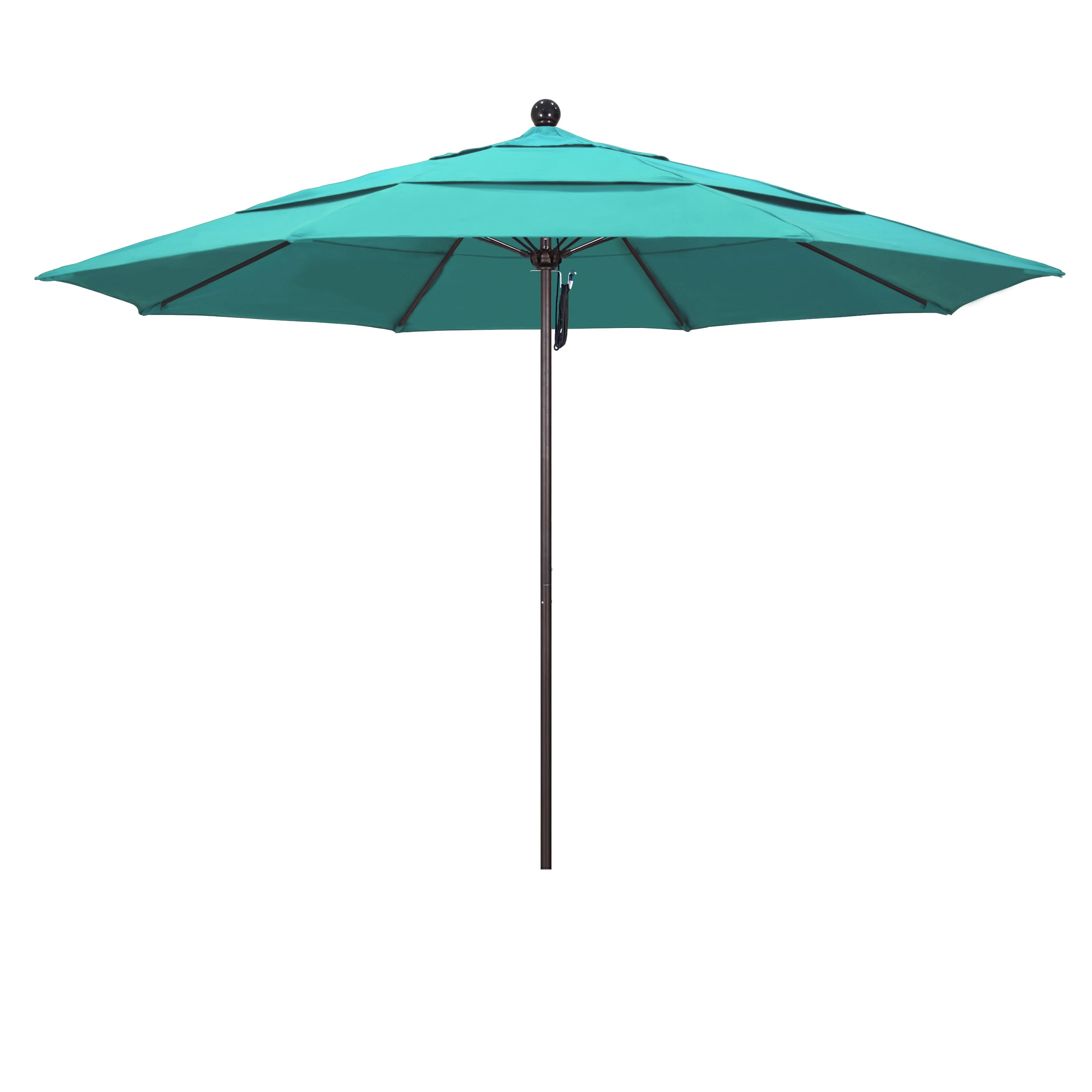 California Umbrella ALTO118117-5416-DWV 11-ft Aluminum Blue No-tilt Market Patio Umbrella