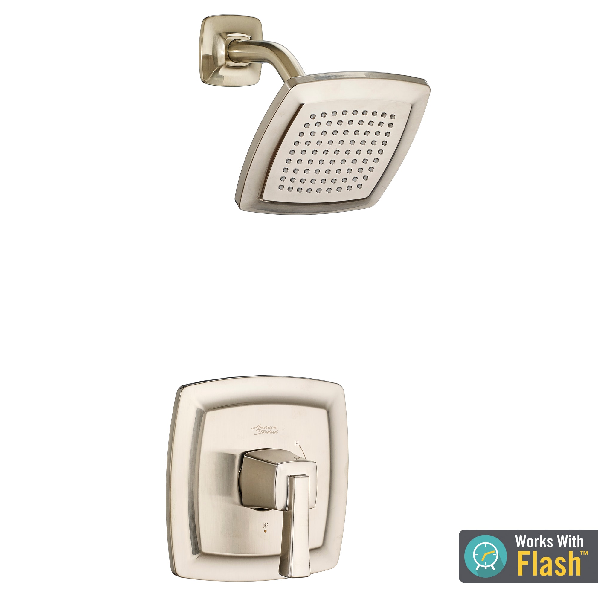Brushed Nickel Wall Mounted Shower Faucet Trim Kit