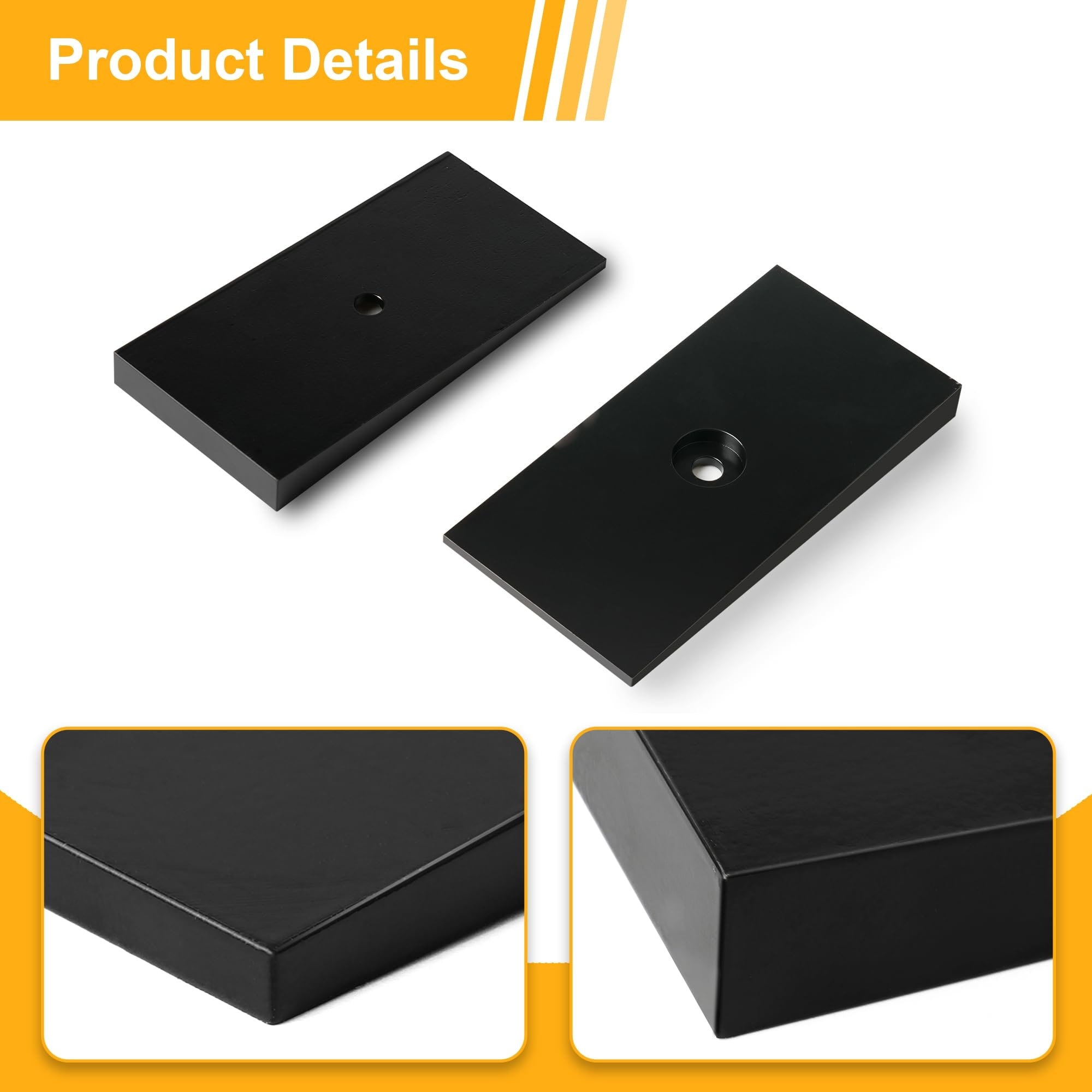 Etokfoks  Steel Leaf Spring Shims 2 5 in Wide 4 Degree Pair for Suspension Pinion Angle Correction