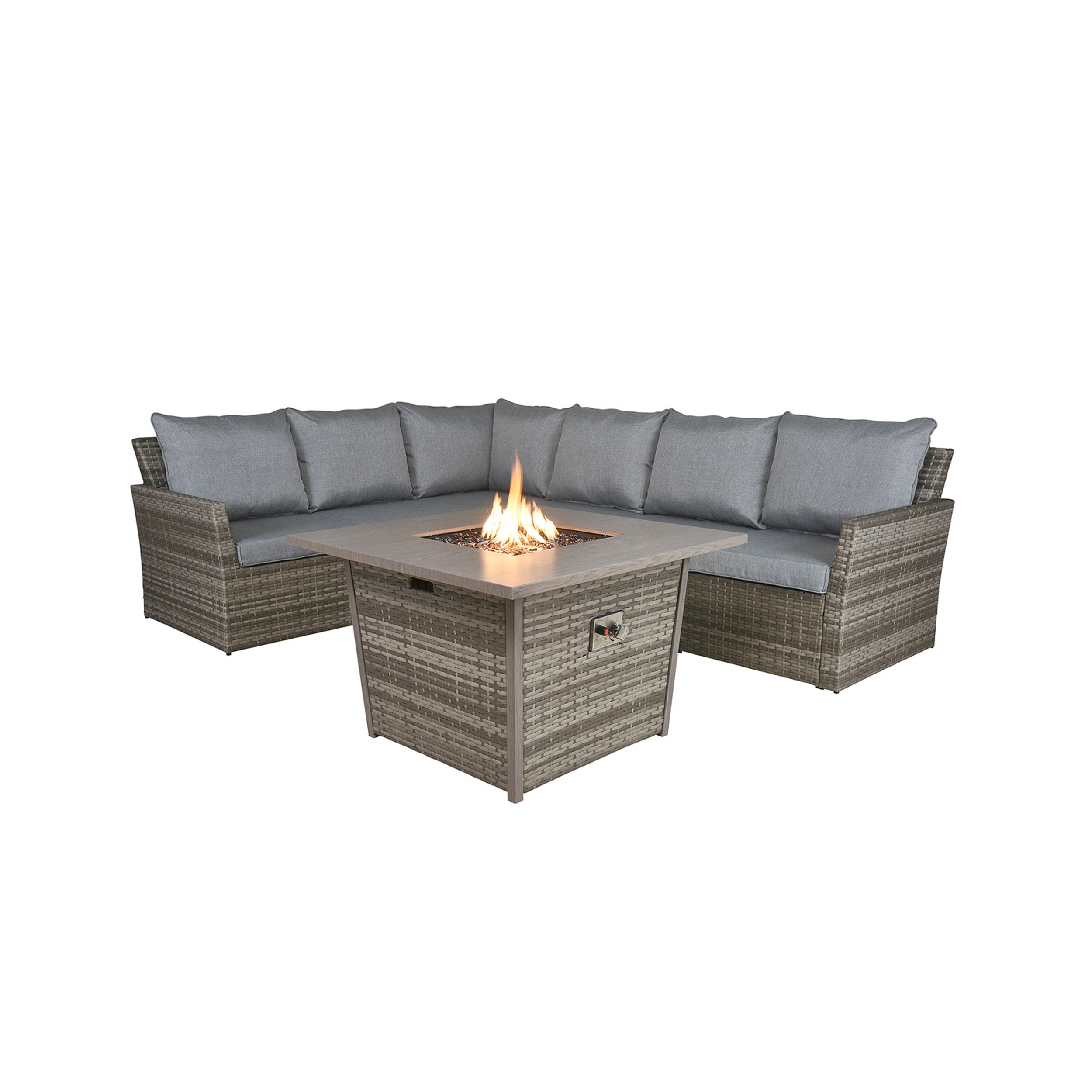 Courtyard Casual Newton Set of 2 Wicker Gray and Taupe Steel Frame ...