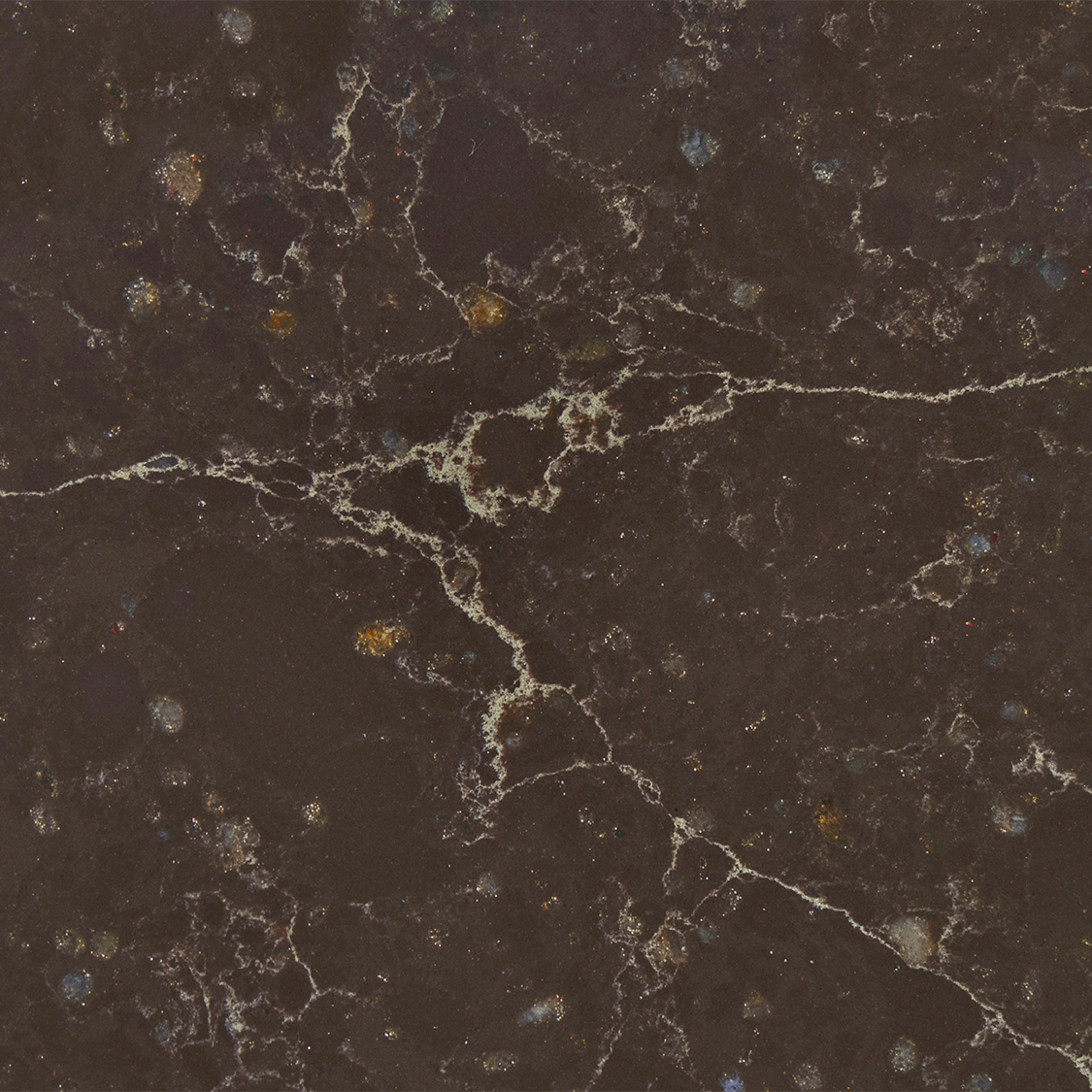 Silestone 243069 4 In. x 8 In. Eternal Emperador Quartz Brown Kitchen Countertop SAMPLE (4-in x 8-in)