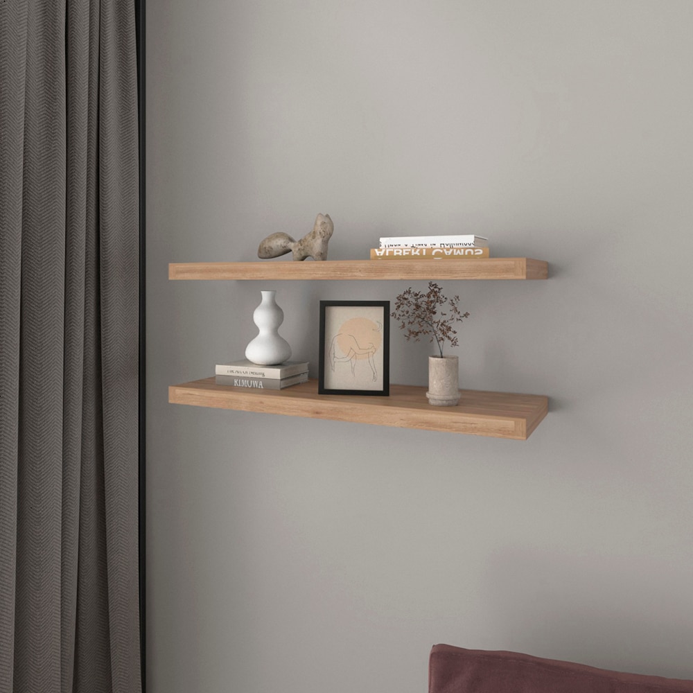 Wooakway Floating Shelf Dallas Living Room Pine