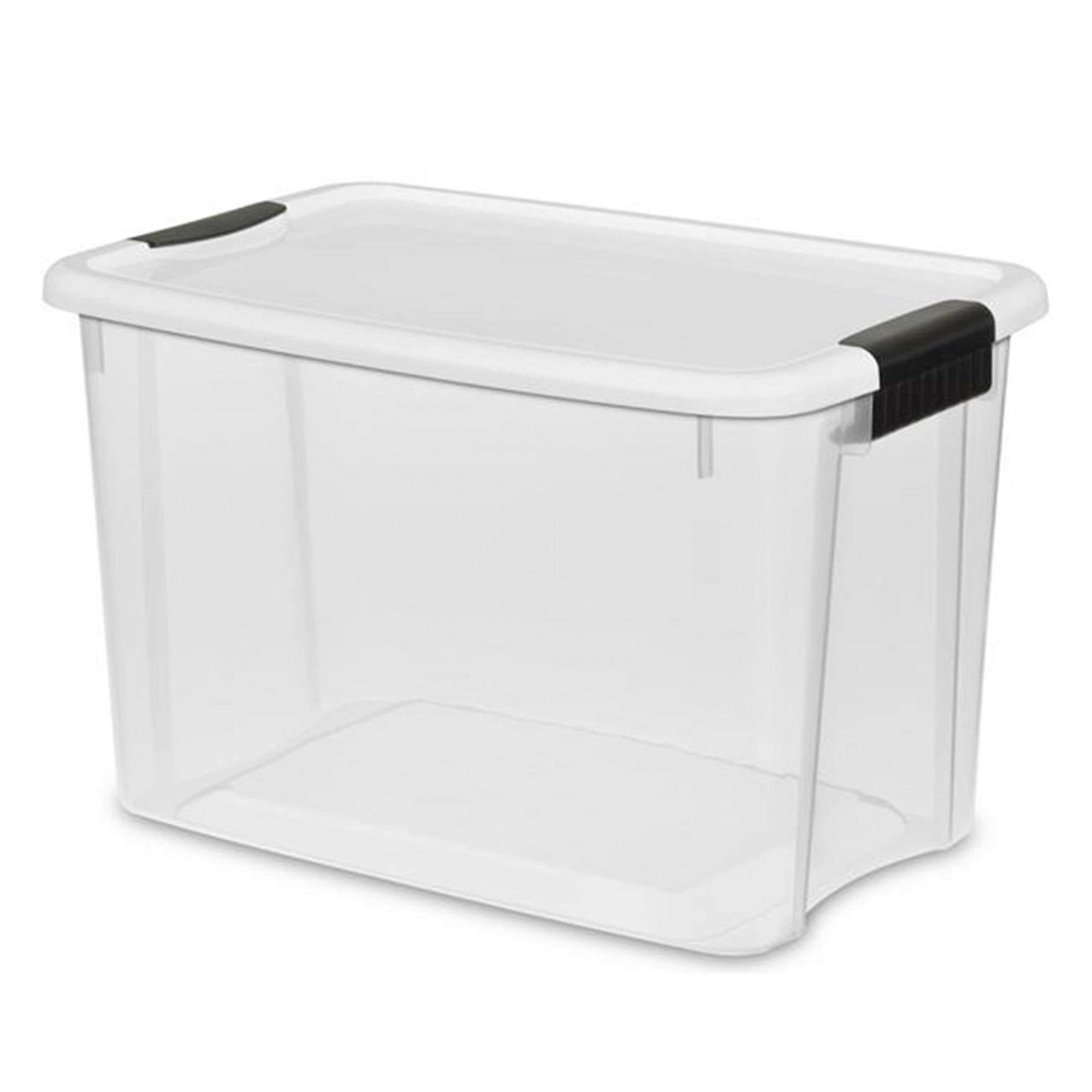 Sterilite Corporation Medium 7.5-Gallons (30-Quart) Clear Tote with ...