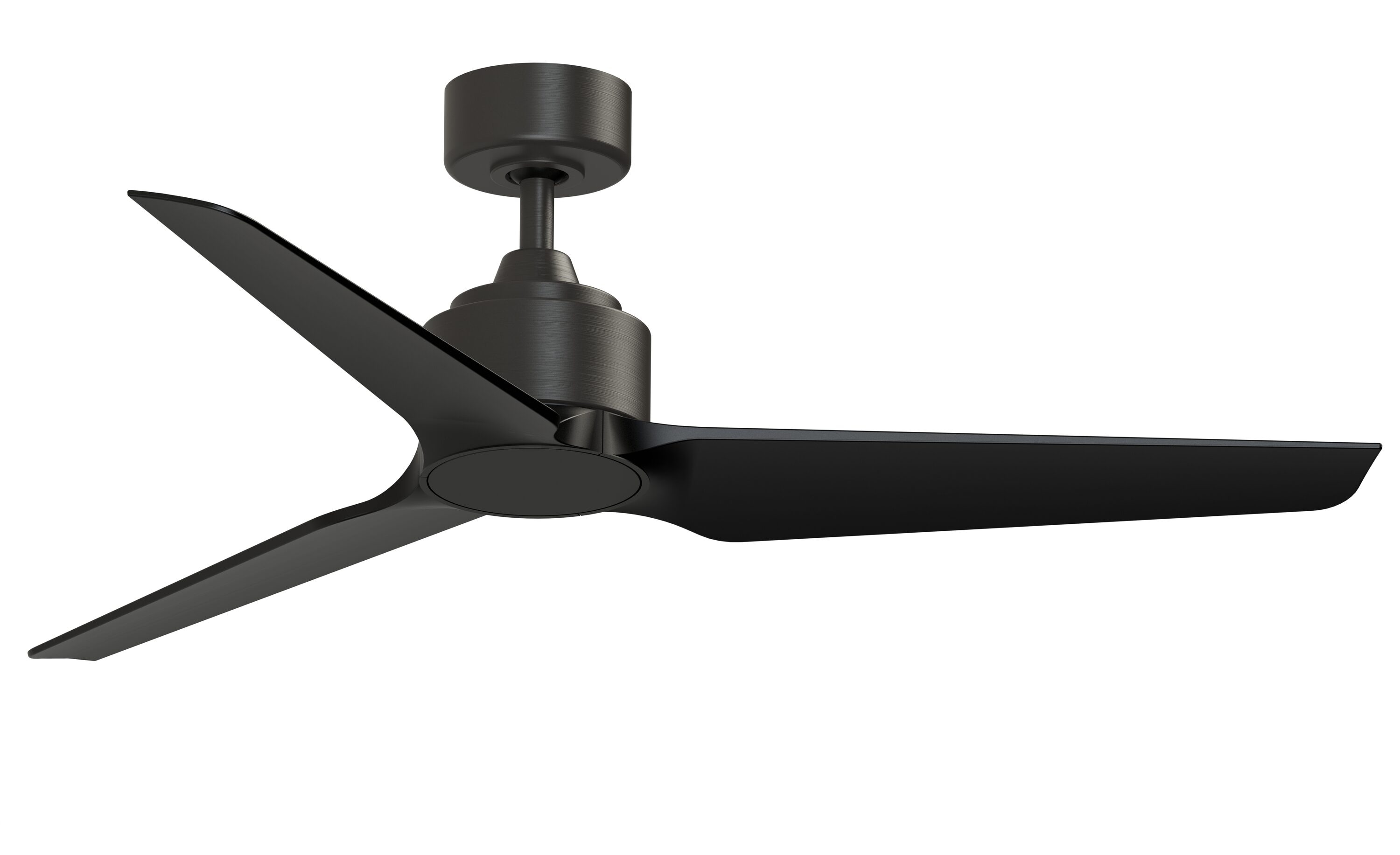 Fanimation TriAire Custom 52-in Dark Bronze with Black Blades Indoor/Outdoor Smart Propeller Ceiling Fan Light Kit Compatible and Remote (3-Blade) FPD8514DZW-52BLW Sansujyuku sansujyuku.com