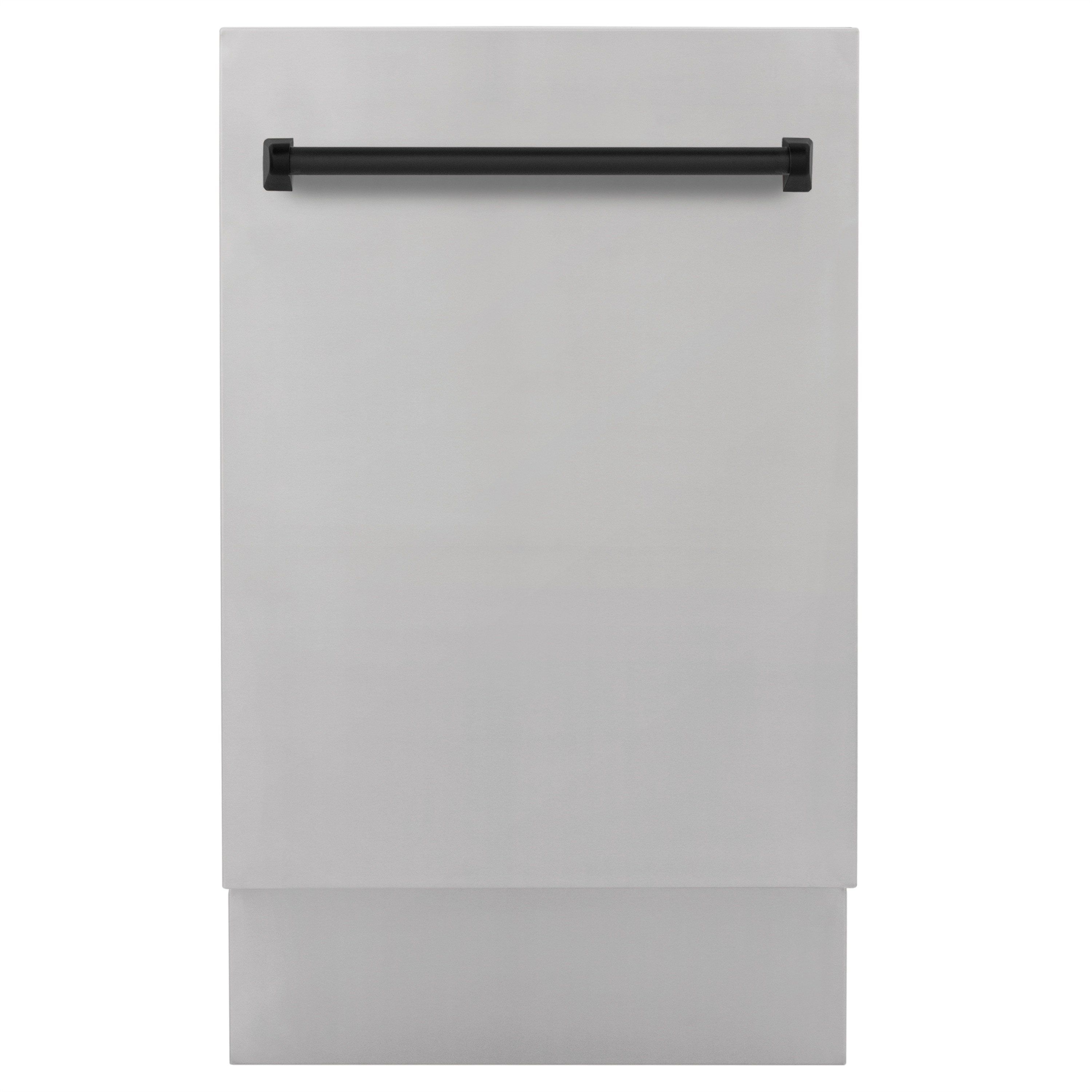 ZLINE KITCHEN & BATH DWVZ-304-18-MB Autograph Edition 18-in Top Control Built-in Dishwasher With Third Rack ( Stainless Steel Tub with Stainless Steel Panel and Matte Black Handle ) ENERGY STAR, 51-Decibel Standard Sound Level