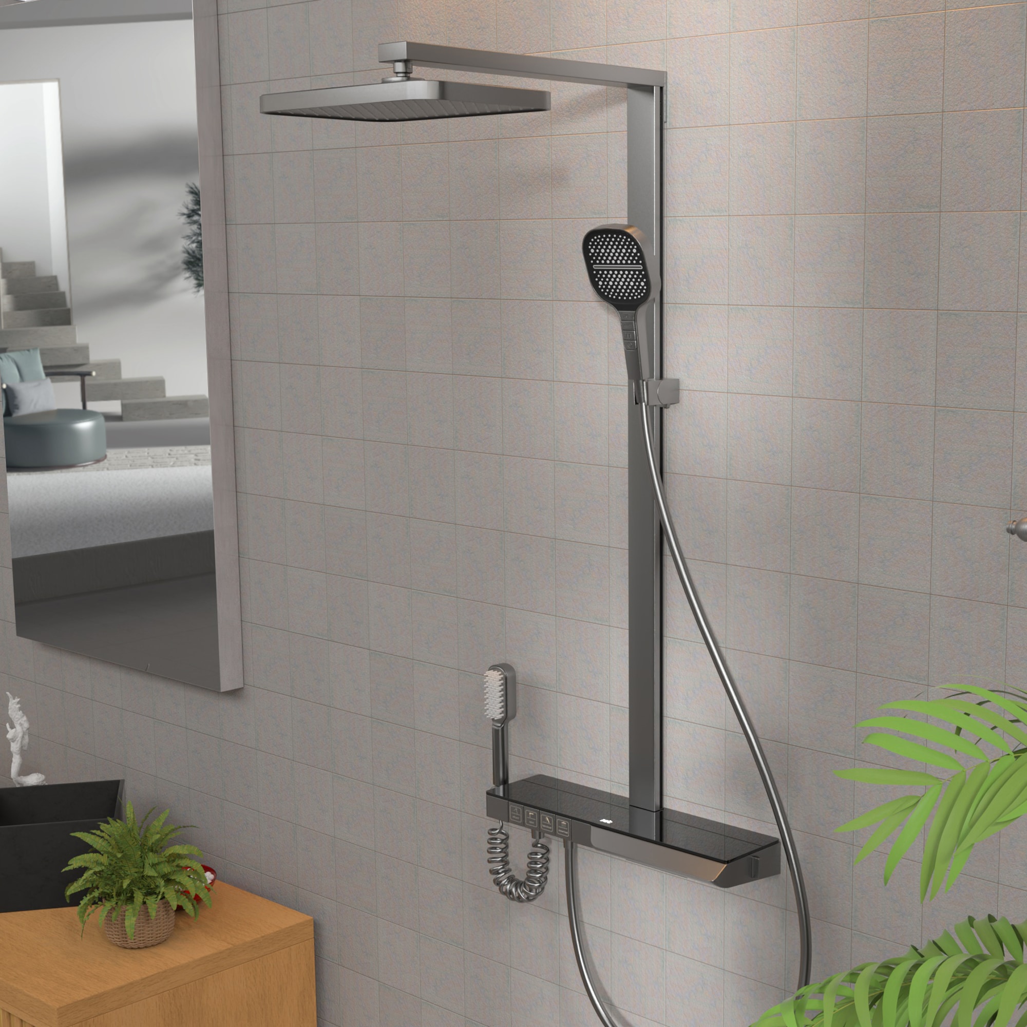 WELLFOR WB-1041 Showerhead-Bar-Panels - View #3