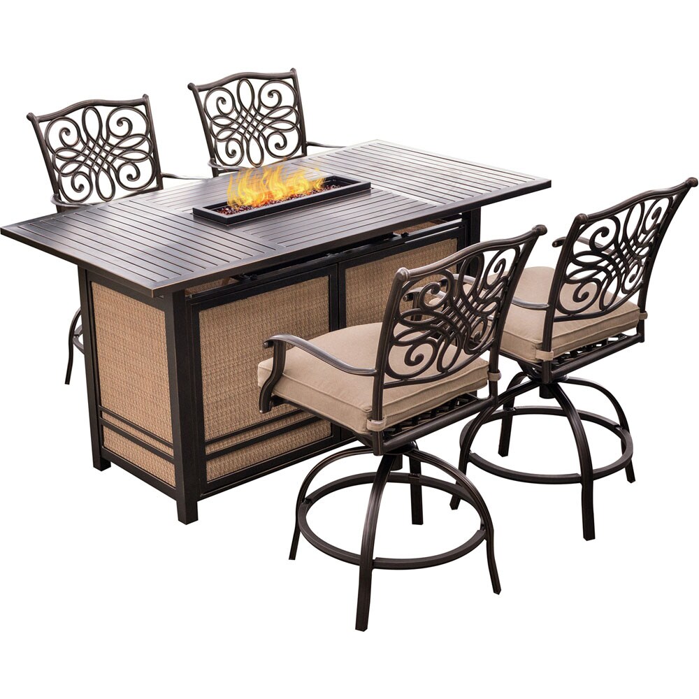Hanover TRAD5PCFPBR Patio-Dining-Sets - View #2