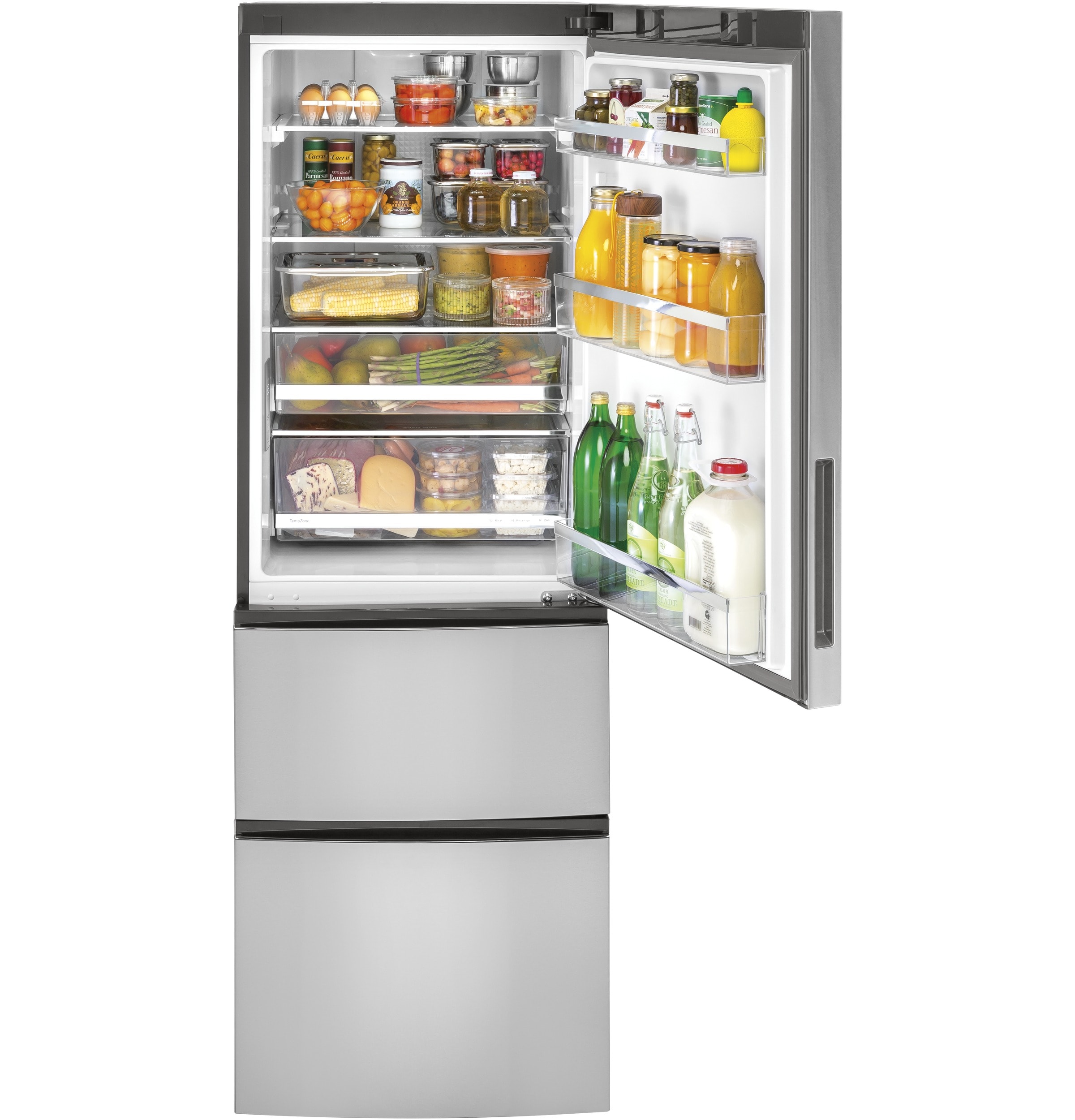 GE 11.9 Cu. ft. Stainless Steel Bottom Freezer Refrigerator-GLE12HSPSS