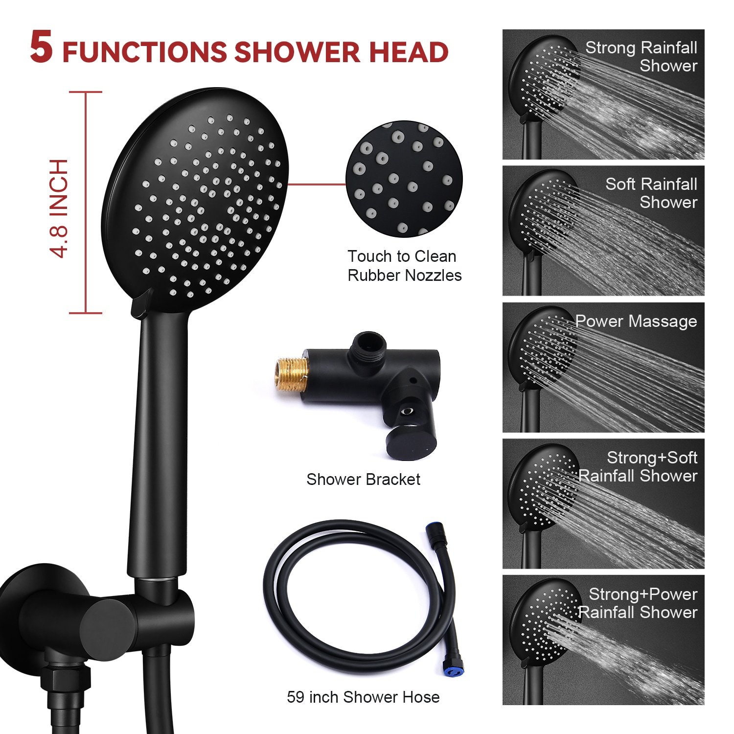 Pouuin VS-200S Showerhead-Bar-Panels - View #5