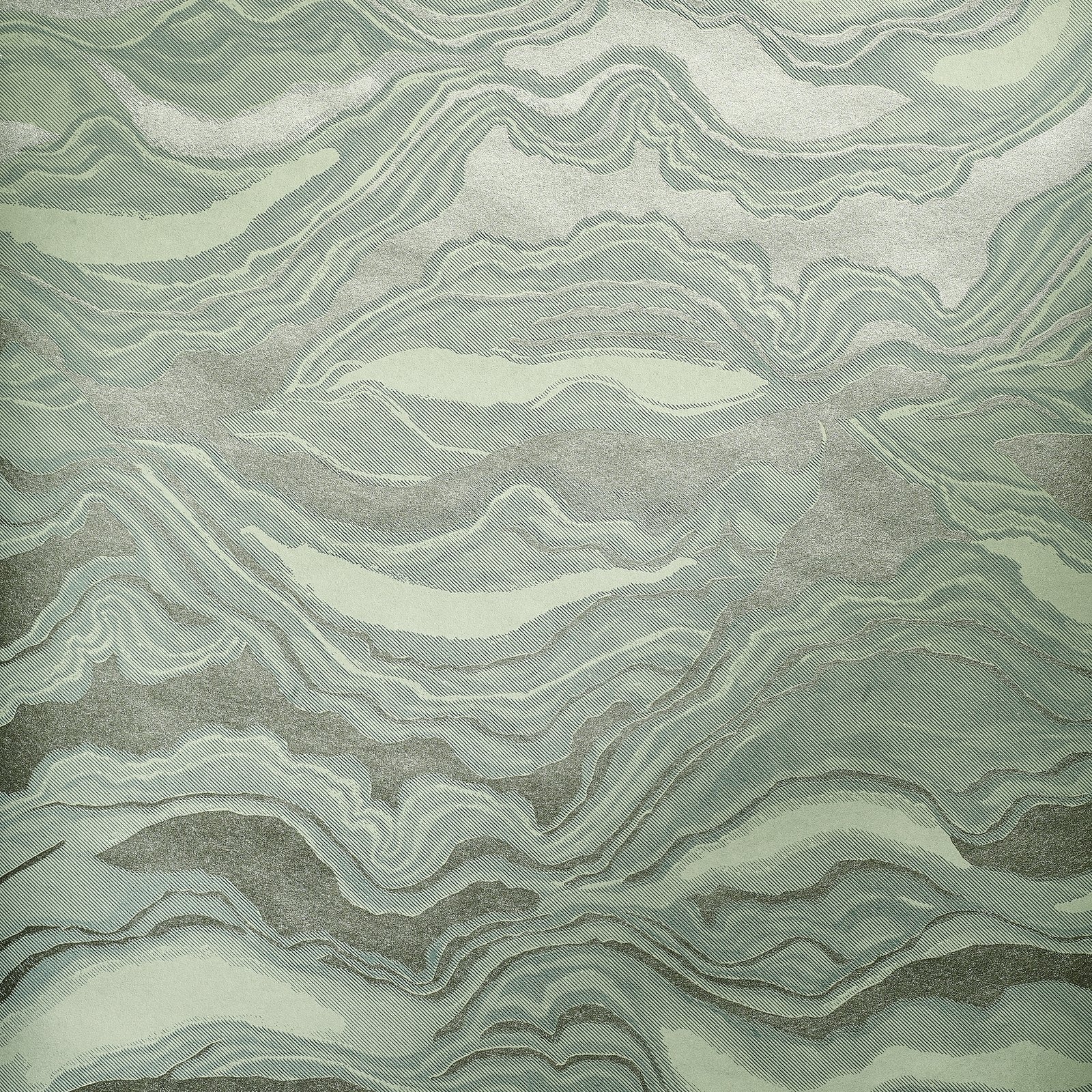 Galerie GH30027-23 Slow Living Reflection Green Wallpaper GH30027-23