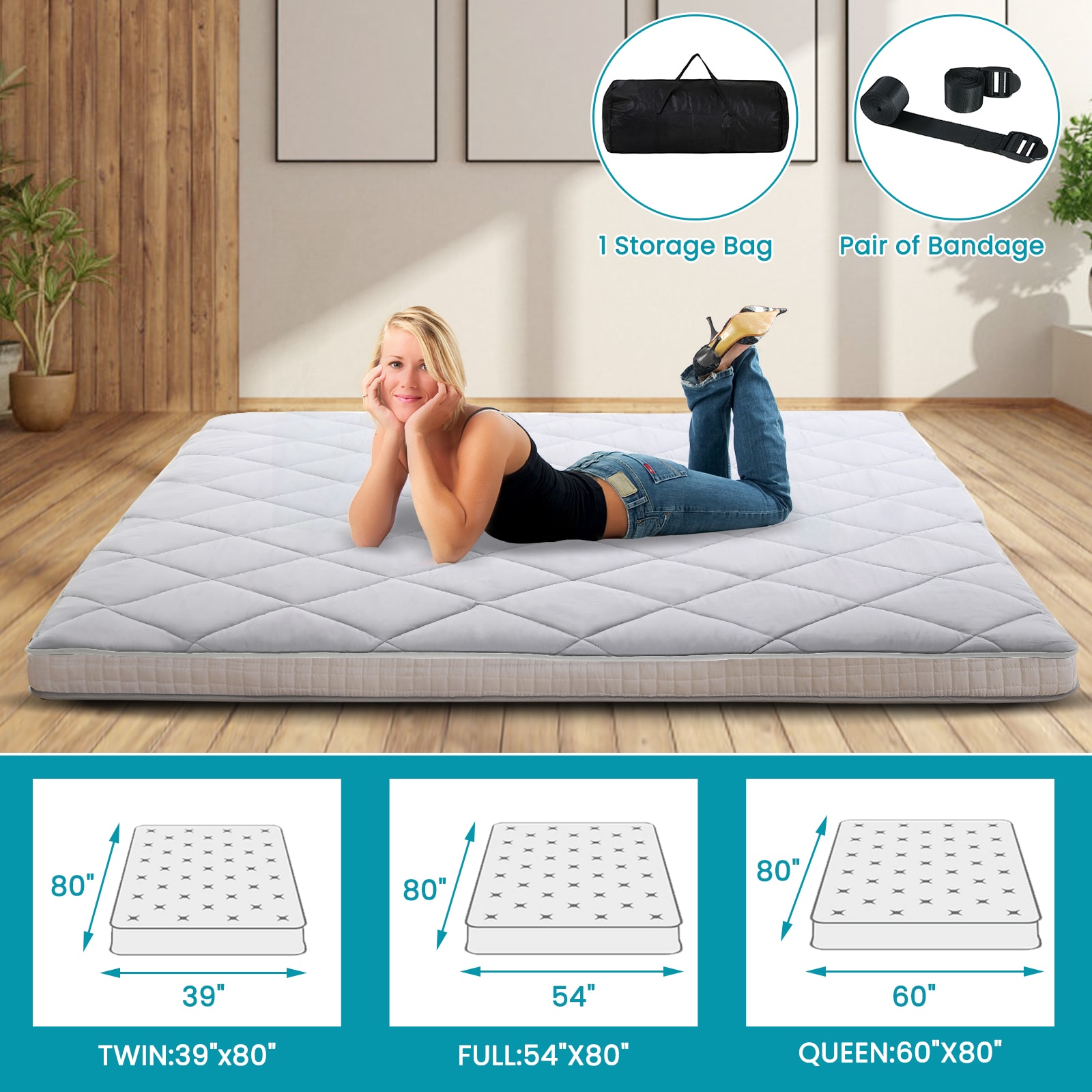 Esazn I1327138-GY-QUPLUS Mattresses-Boxsprings - View #2
