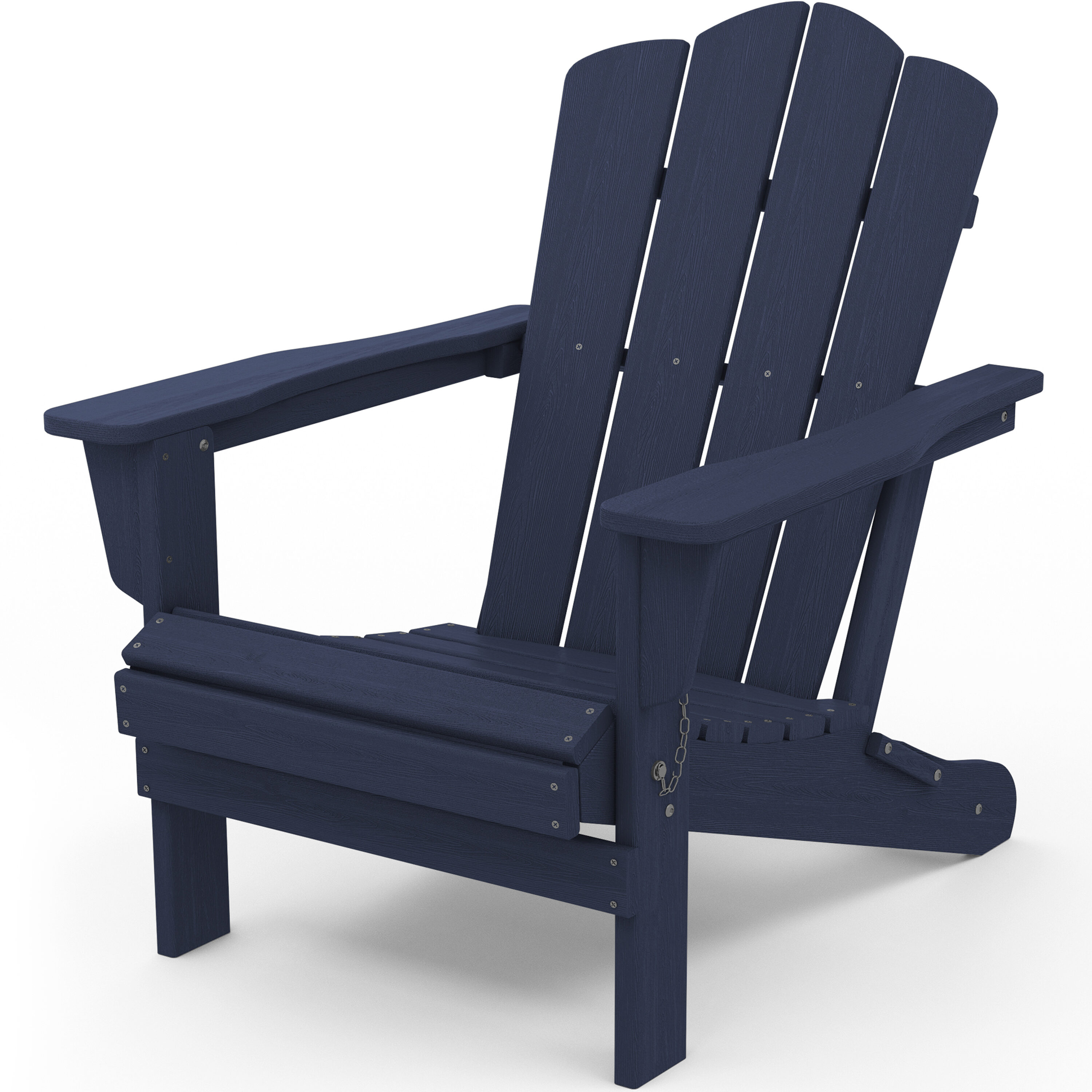 JEAREY Folding Adirondack Chair Stackable Navy Hdpe Frame