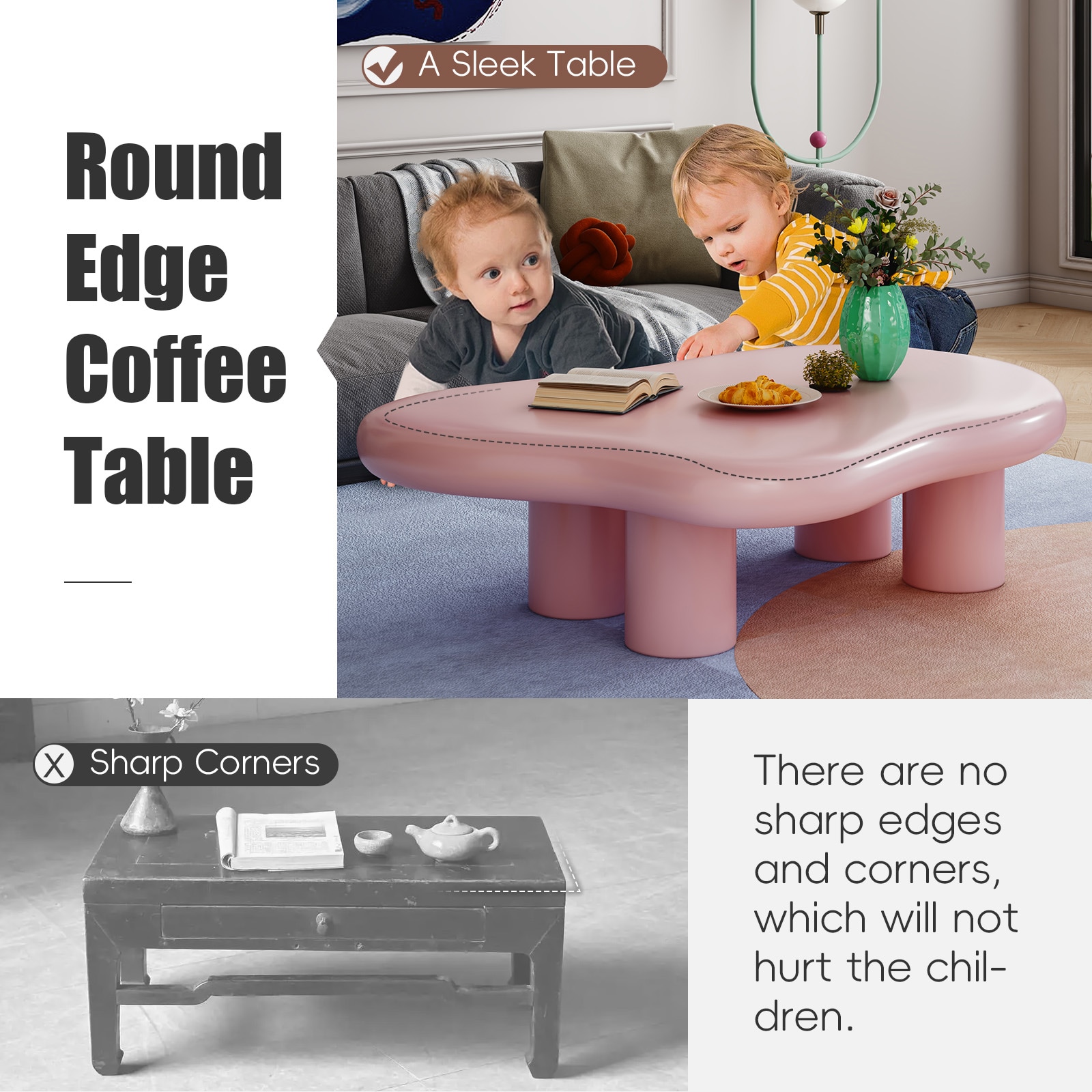 Oizaye DB-CT-3302PINK Coffee-Tables - View #6