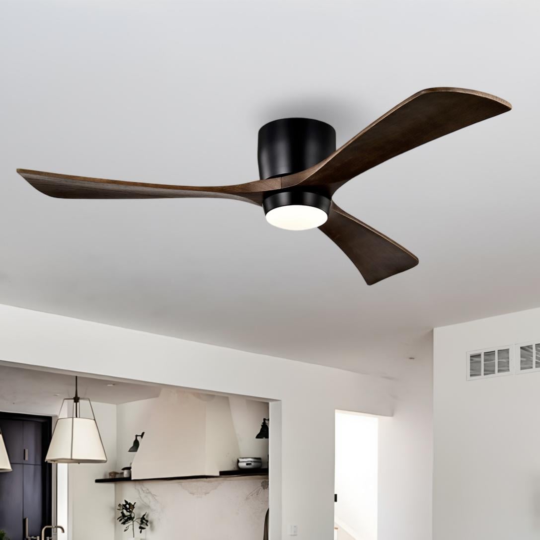 Shinevoy 52 in. Matte Black Indoor Reversible Quiet DC Motor Ceiling Fan for Patio Living Room/Office