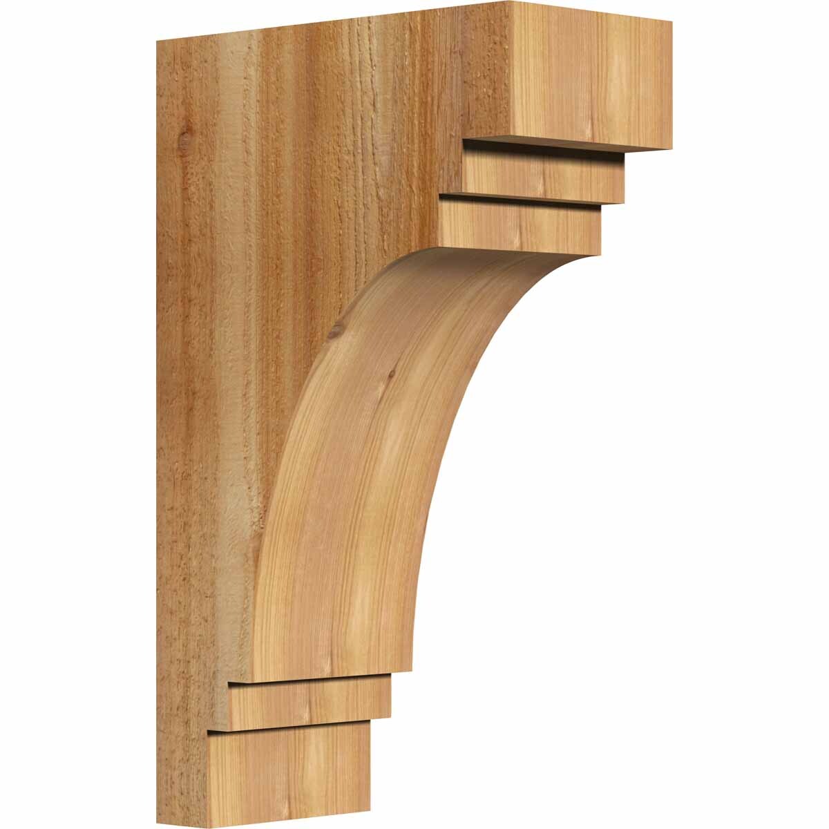 Ekena Millwork COR06X12X20PEC00RWR 6-in x 12-in x 20-in Pescadero Unfinished Western red cedar Wood Paintable/Stainable Corbel