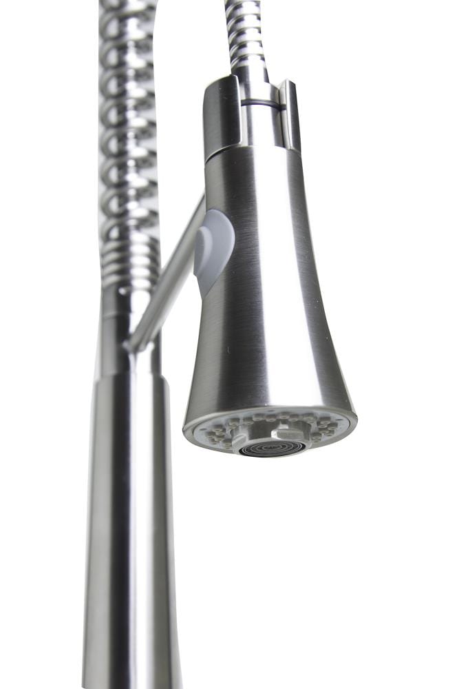 Stainless Steel Commercial Spring Kitchen Faucet with Pull Down Spray