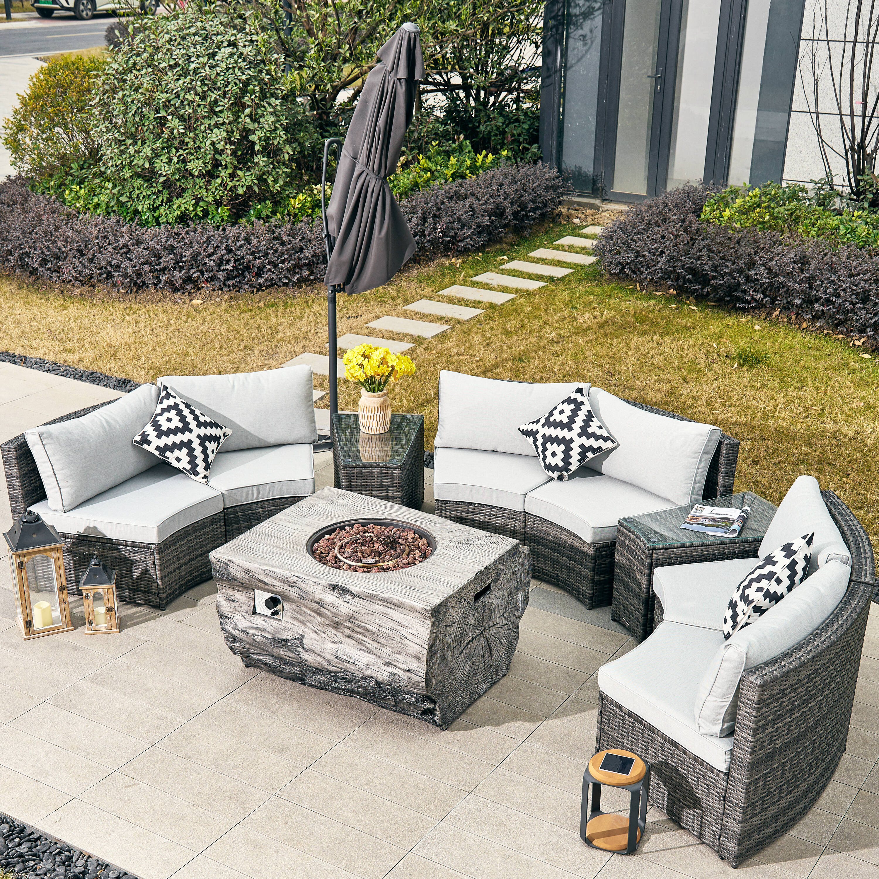 Direct Wicker DWS-1205B6S2T&2170G Patio-Conversation-Sets - View #5