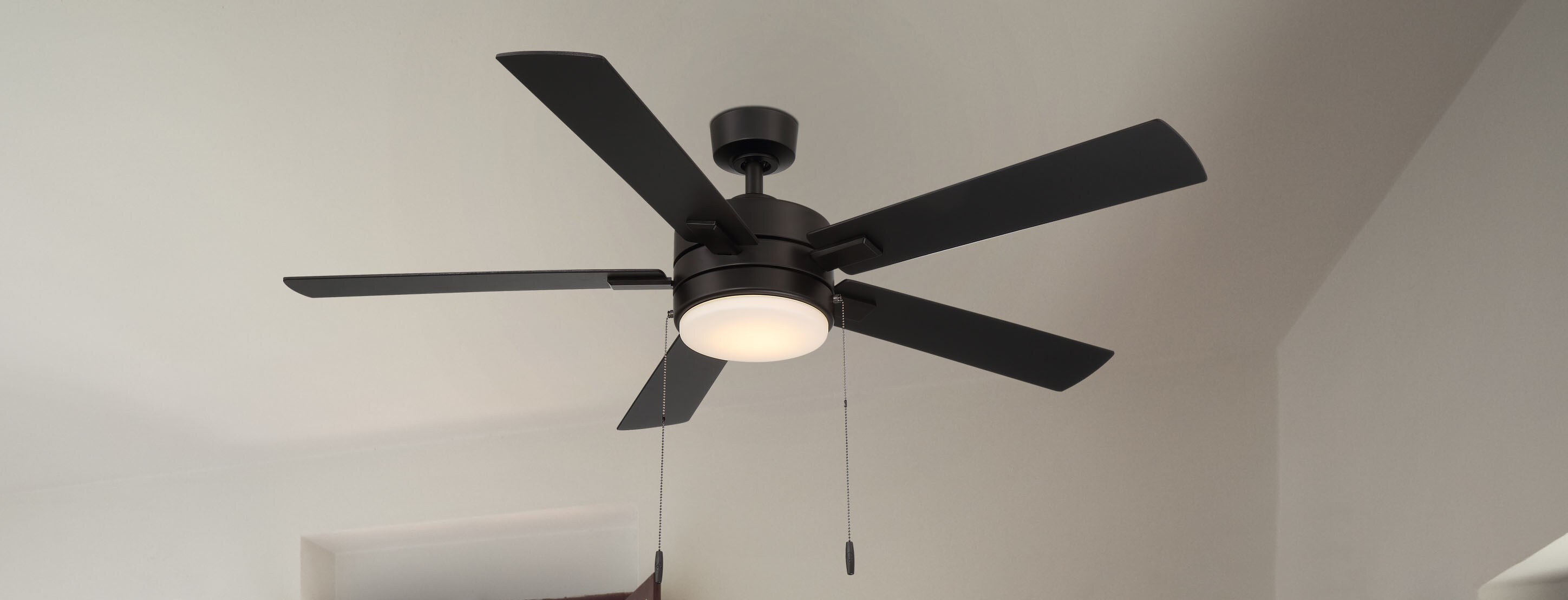 Harbor Breeze Ollington 52in Matte Black Indoor Propeller Ceiling Fan
