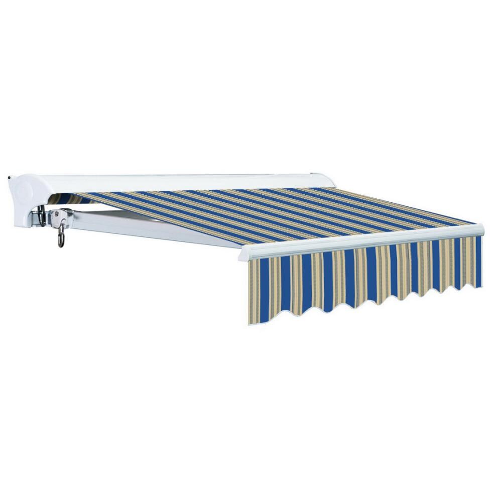 Advaning 189in Wide x 118in Projection Blue/Tan Stripedd Striped