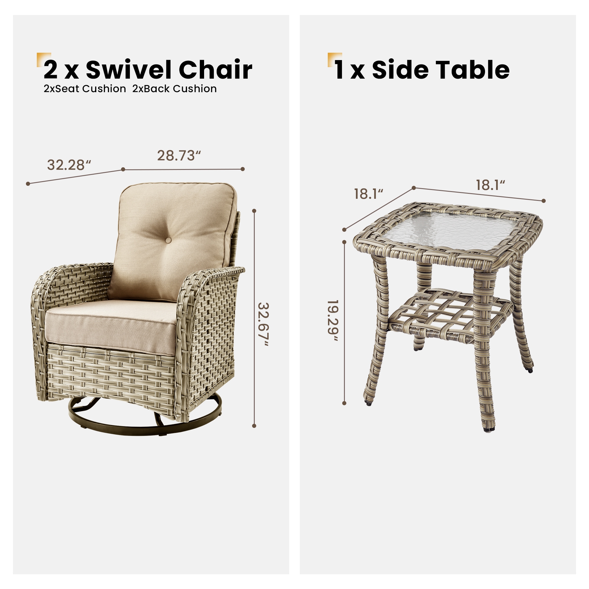 Caodoc L5-VNC600-3 Patio-Chairs - View #6
