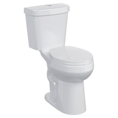 Garvee Two Piece Toilets for Bathrooms Extra Tall Toilet with 19 in Height Round with Soft Close Seat Power Flush One point Two Eight GPF Top Press Flush
