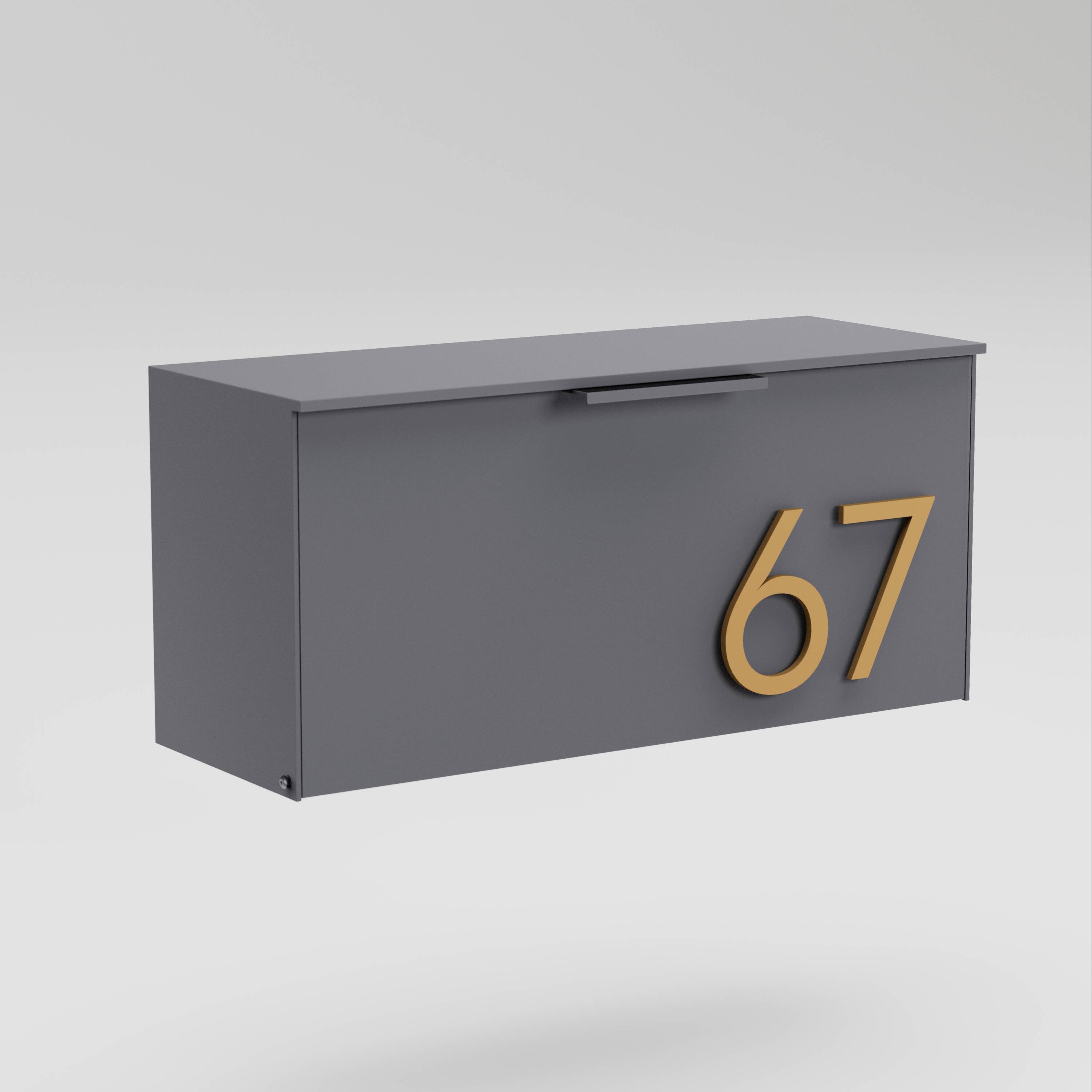 Post & Porch SHORTSTACK-GRAY mailboxes - View #2