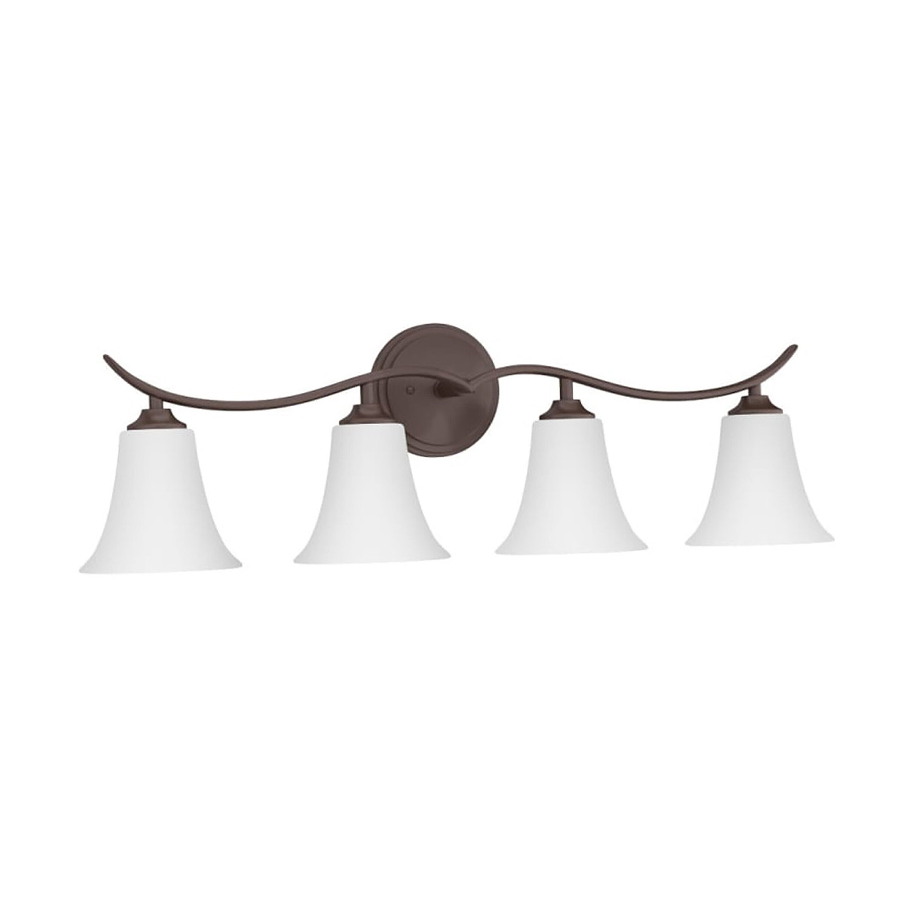 Signature Hardware 476882 Columbus 31-in 4-Light Brushed Bronze Modern/Contemporary Vanity Light