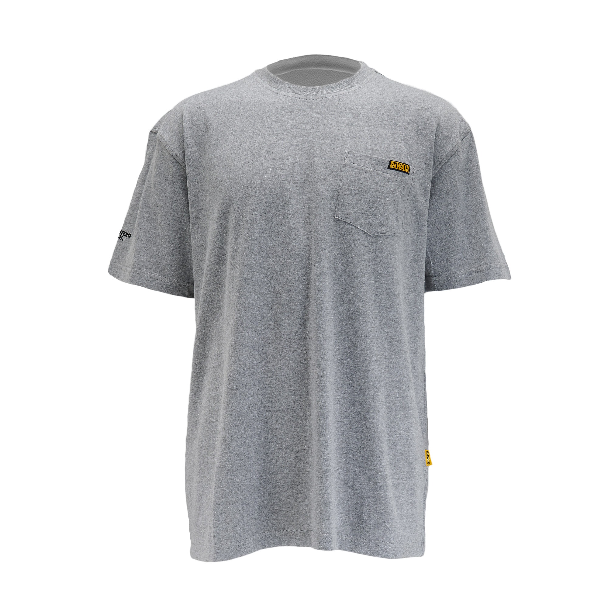 DEWALT DXWW50018-HEA-XXL Men's Gray Poplin Short sleeve Solid T-shirt ( 2XL )